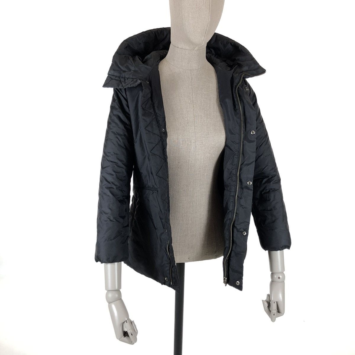 Jean Paul Gaultier Junior GAULTIER Logo Black Polyester Parka Puffy Coat Full-Zip Jacket Size XXS / US 00 / IT 34 - 6 Thumbnail