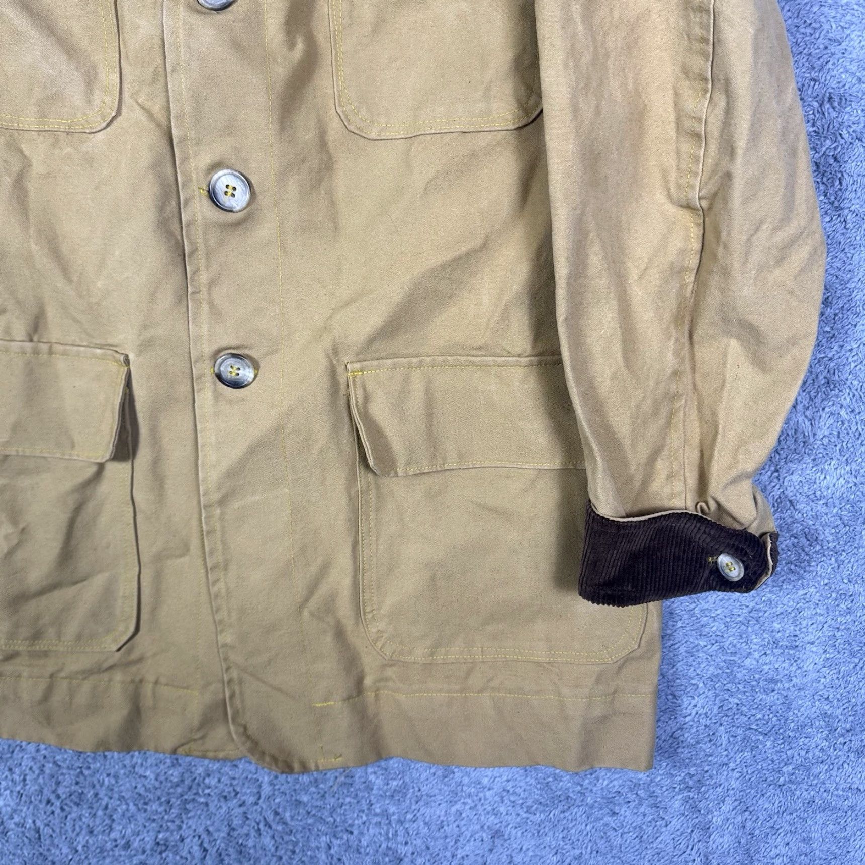 Vintage River Junction Trade Co. Jacket Mens S/M Chore Coat Field Barn Canvas Corduroy Coat Size US S / EU 44-46 / 1 - 5 Thumbnail