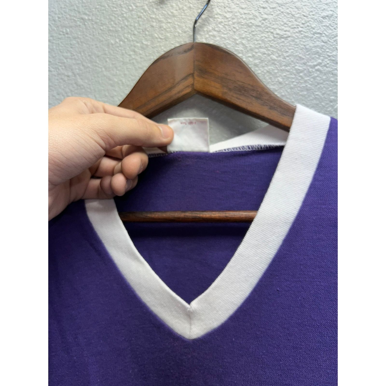 Vintage 90s Vintage 909 Collection Purple White Blank Shirt VTG L Size US L / EU 52-54 / 3 - 6 Thumbnail