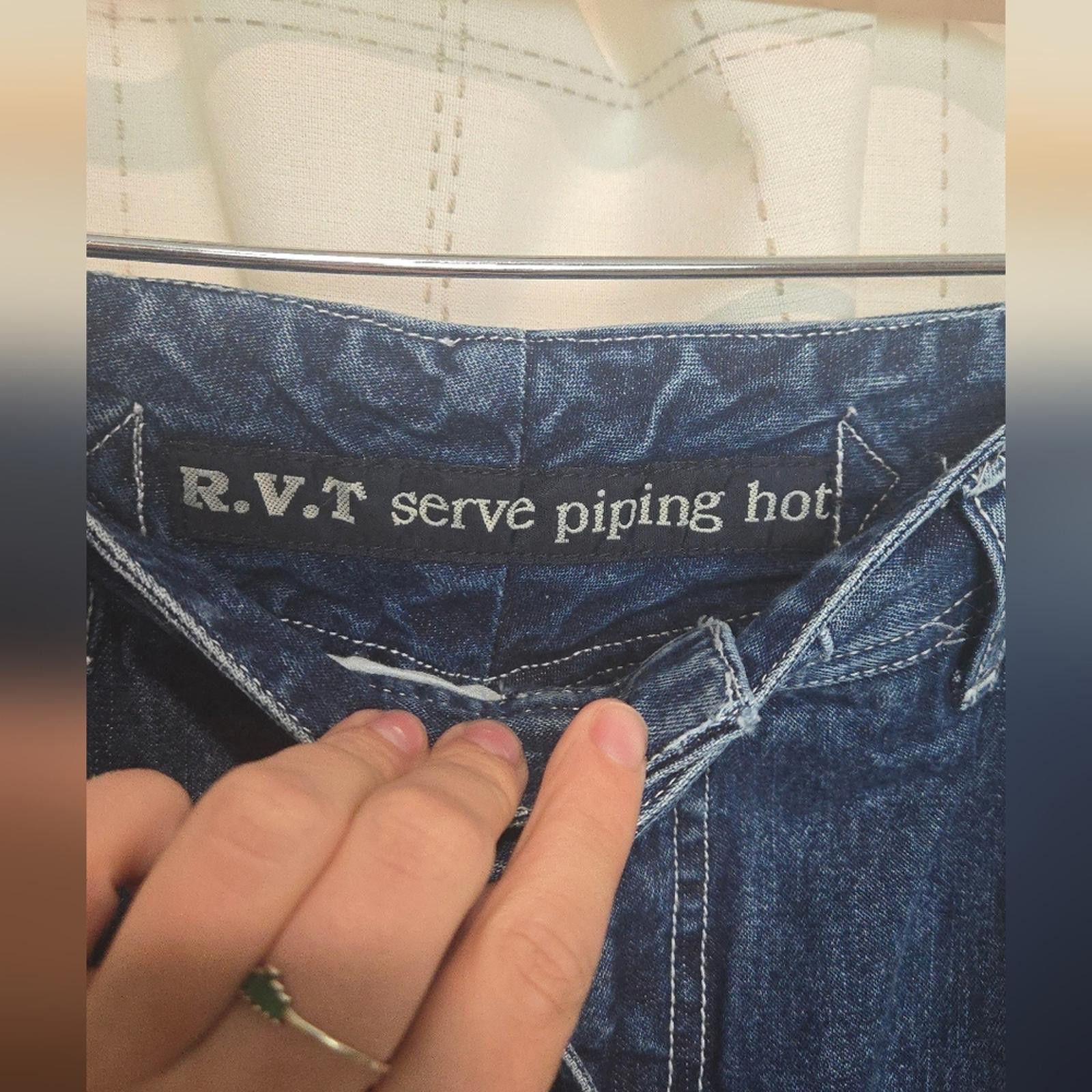 Designer RVT Vintage Denim Skirt Size 32" / US 10 / IT 46 - 7 Thumbnail