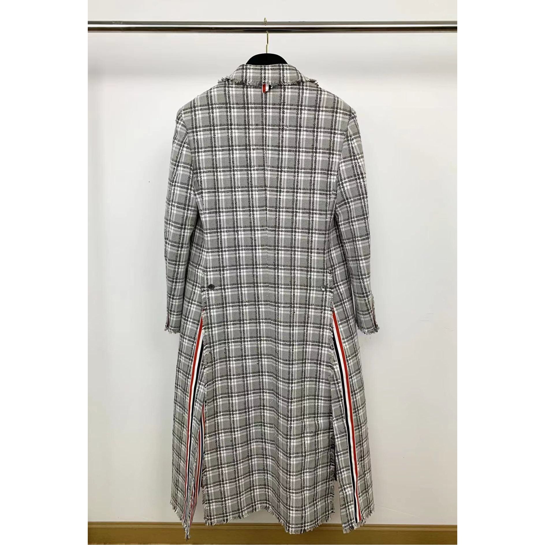 Thom Browne Thom Browne Grey Plaid Double Tatterstall Rubber Yarn Tweed Size S / US 4 / IT 40 - 2 Thumbnail
