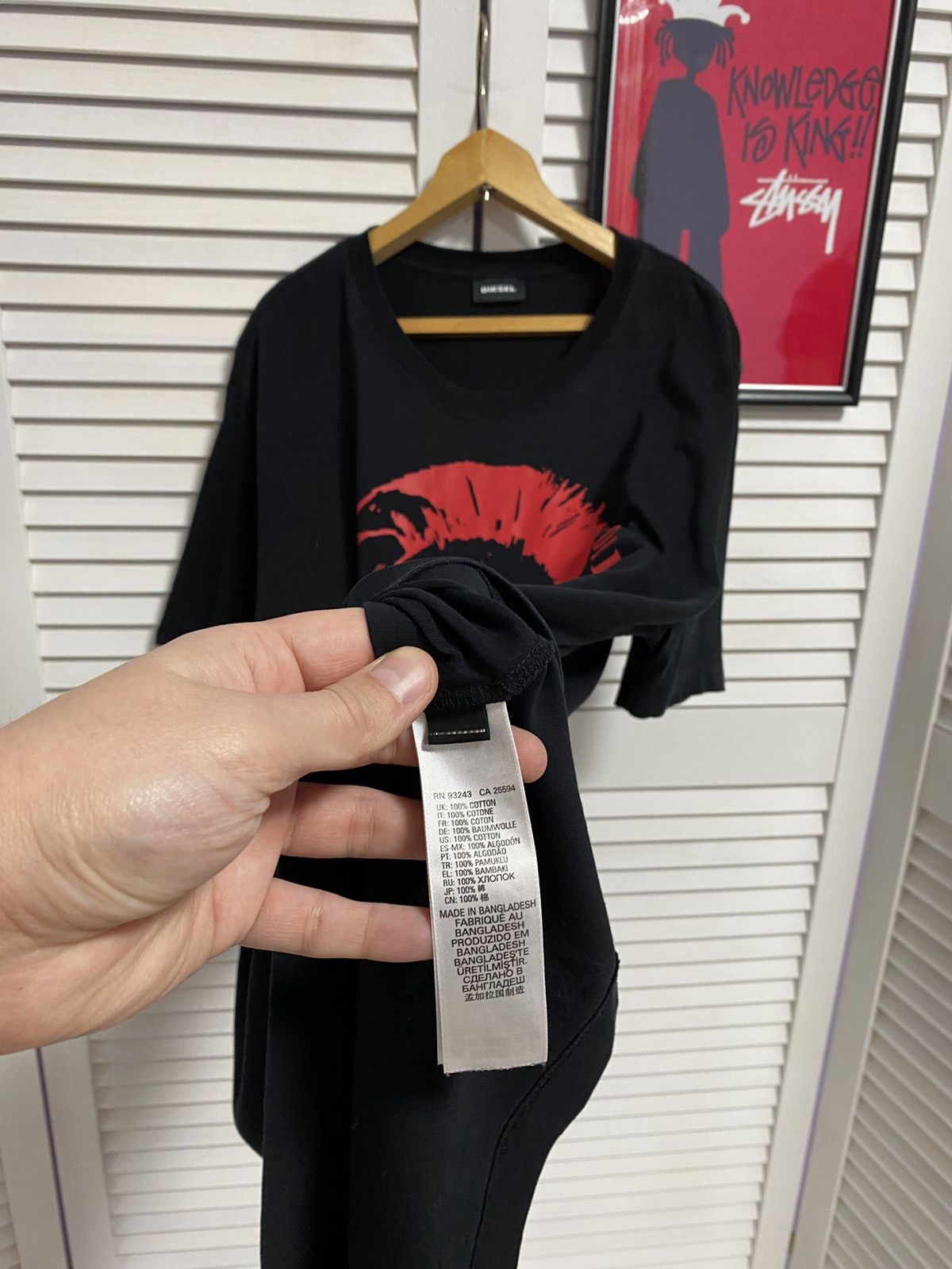 Diesel × Vintage T-Shirt Tee DIESEL AvantGarde Big Red Logo Skull Size US XL / EU 56 / 4 - 6 Thumbnail