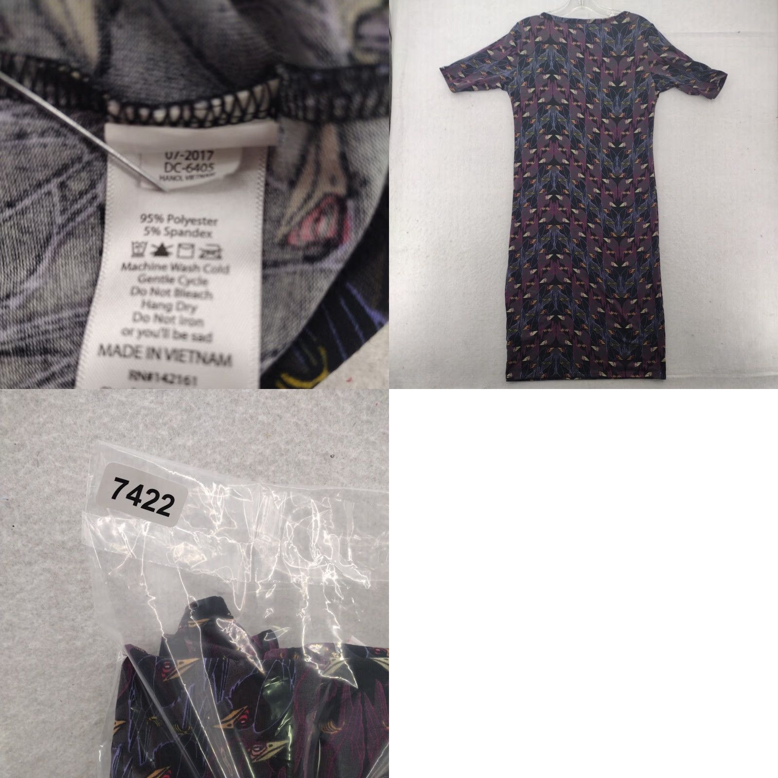 Disney Disney LuLaRoe Dress Small Black Evil Queen's Raven Disney Shirt" Size S / US 4 / IT 40 - 9 Thumbnail