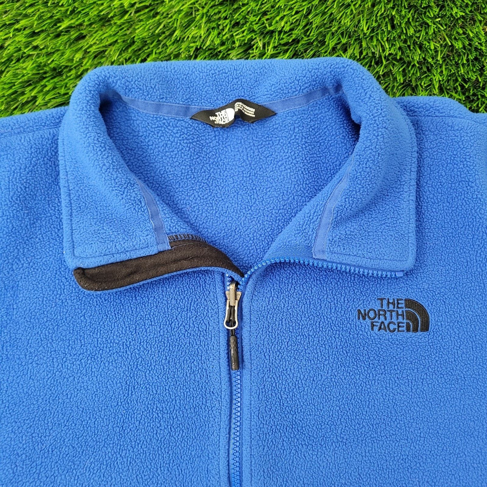 The North Face VTG North-Face Fuzzy Fleece Zip Jacket Large 23x26 Blue Y2K Size US L / EU 52-54 / 3 - 2 Thumbnail