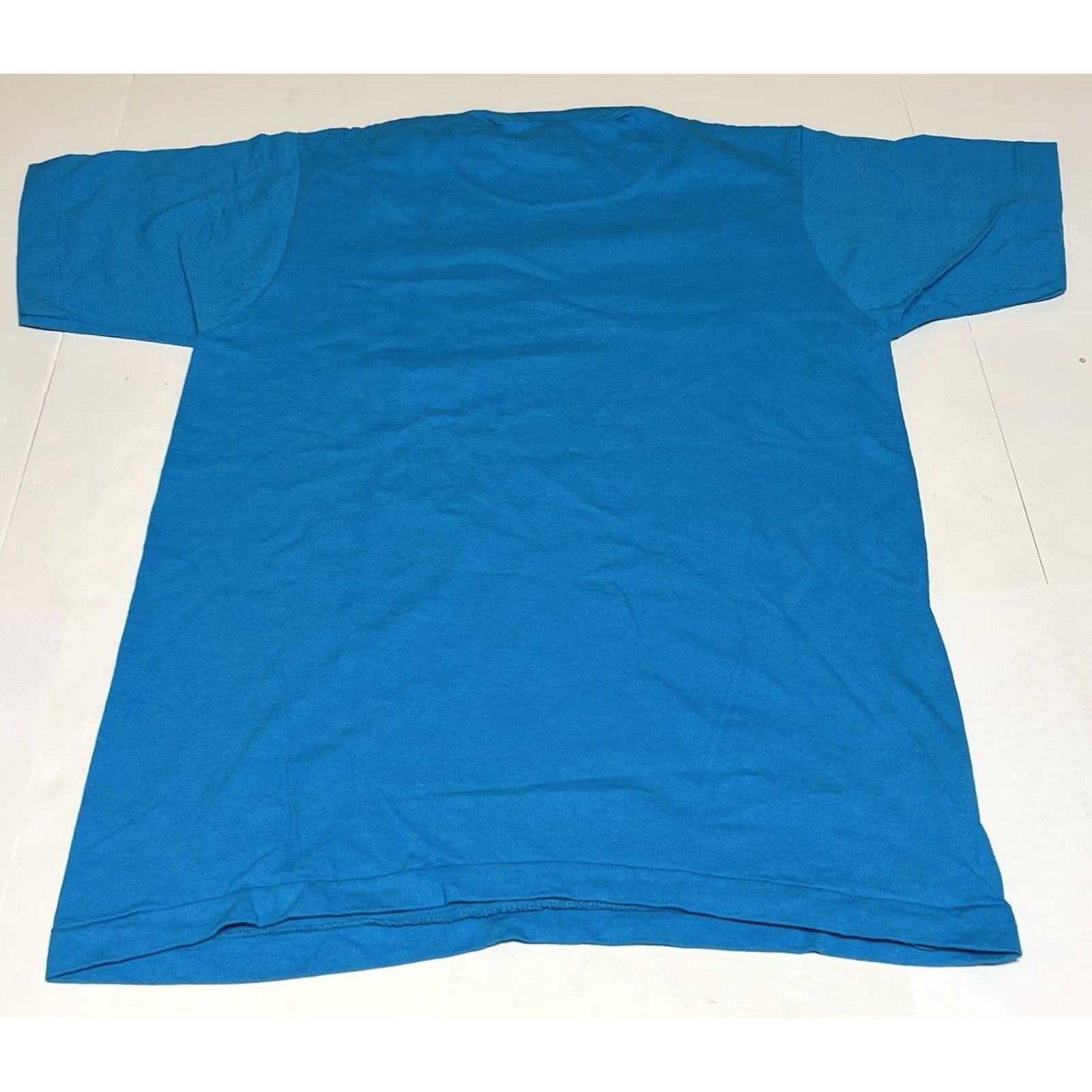 Fruit Of The Loom VINTAGE Fruit of the Loom T-Shirt Blue Short Sleeve Crew Neck Made In USA Size M/S Men Small Spots Size US M / EU 48-50 / 2 - 2 Thumbnail