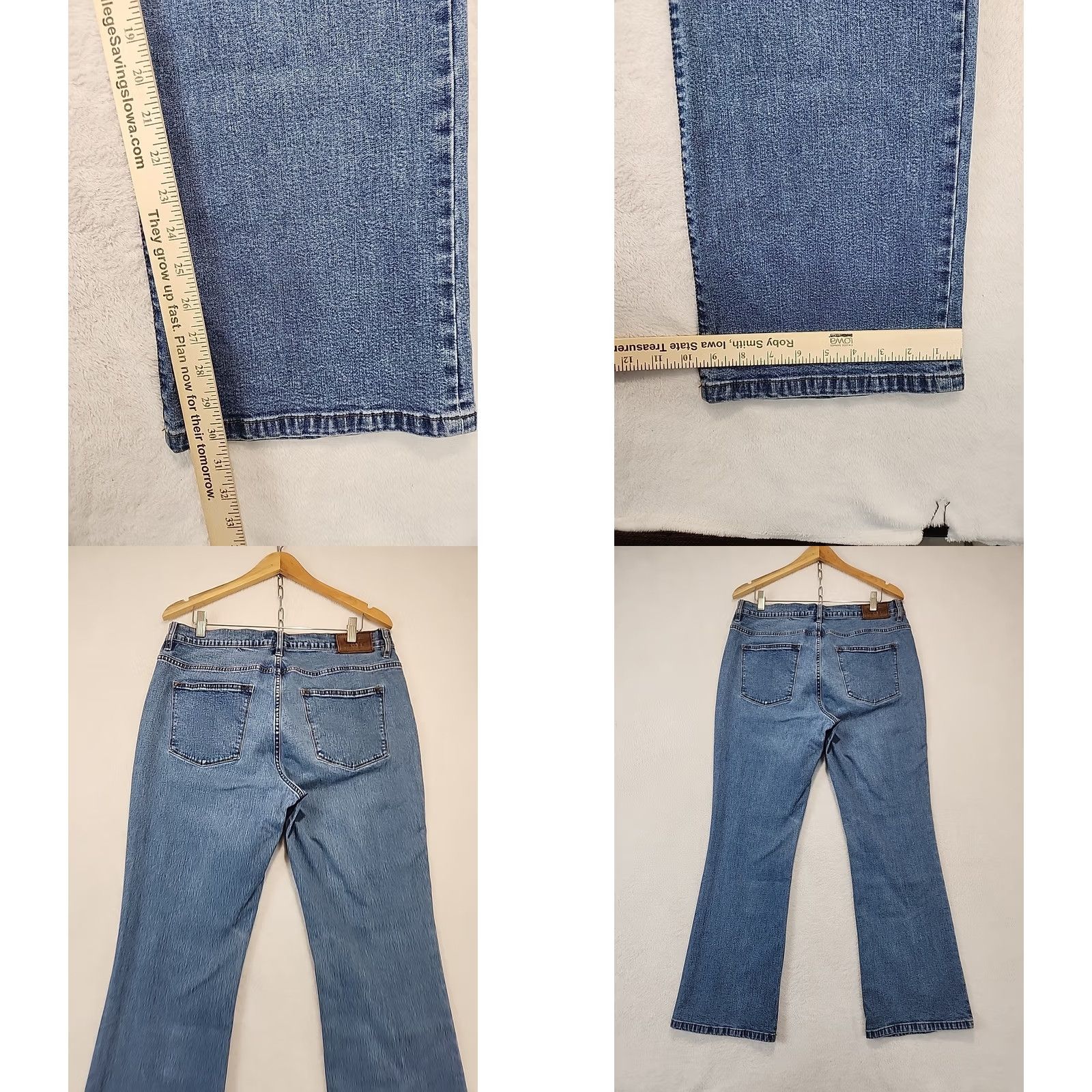 Ralph Lauren VINTAGE not | LRL Lauren By Lauren Jeans Co. Classic Bootcut Blue Denim Womens Size 12 Preppy Size 34" / US 12 / IT 48 - 8 Thumbnail