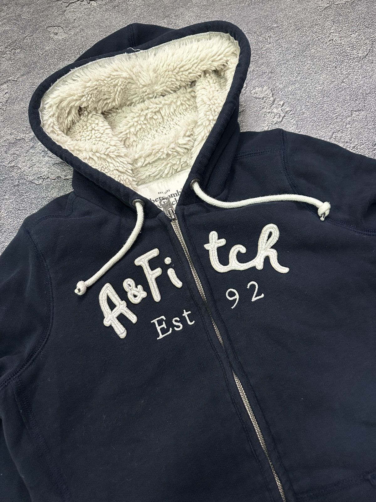 Abercrombie & Fitch Vintage Abercrombie Faux Fur Logo Zip Hoodie Y2K LGB Syle Size M / US 6-8 / IT 42-44 - 7 Thumbnail