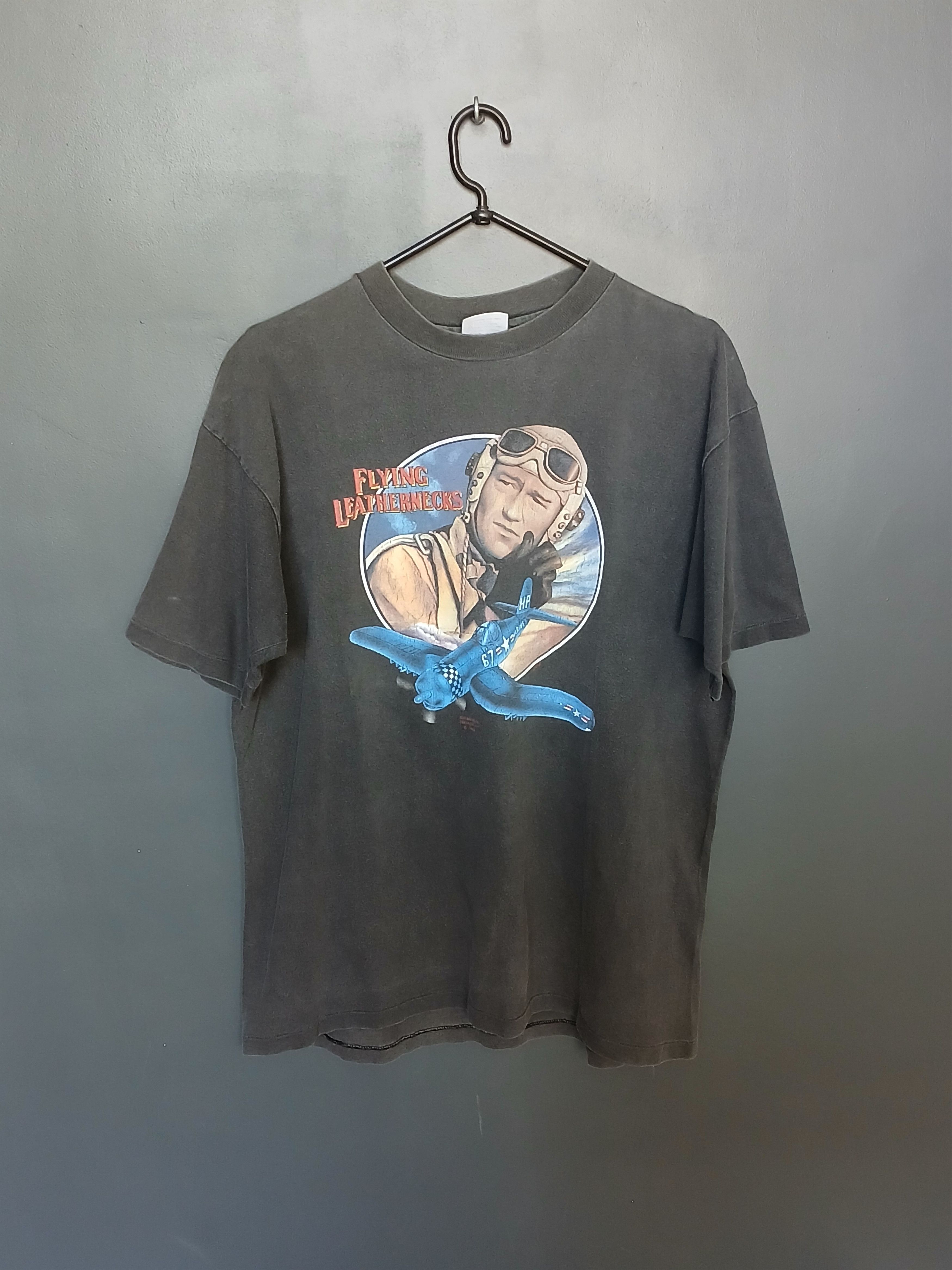 Vintage Vintage 1989 Flying Leathernecks Movie T-Shirt Size US XL / EU 56 / 4 - 1 Thumbnail