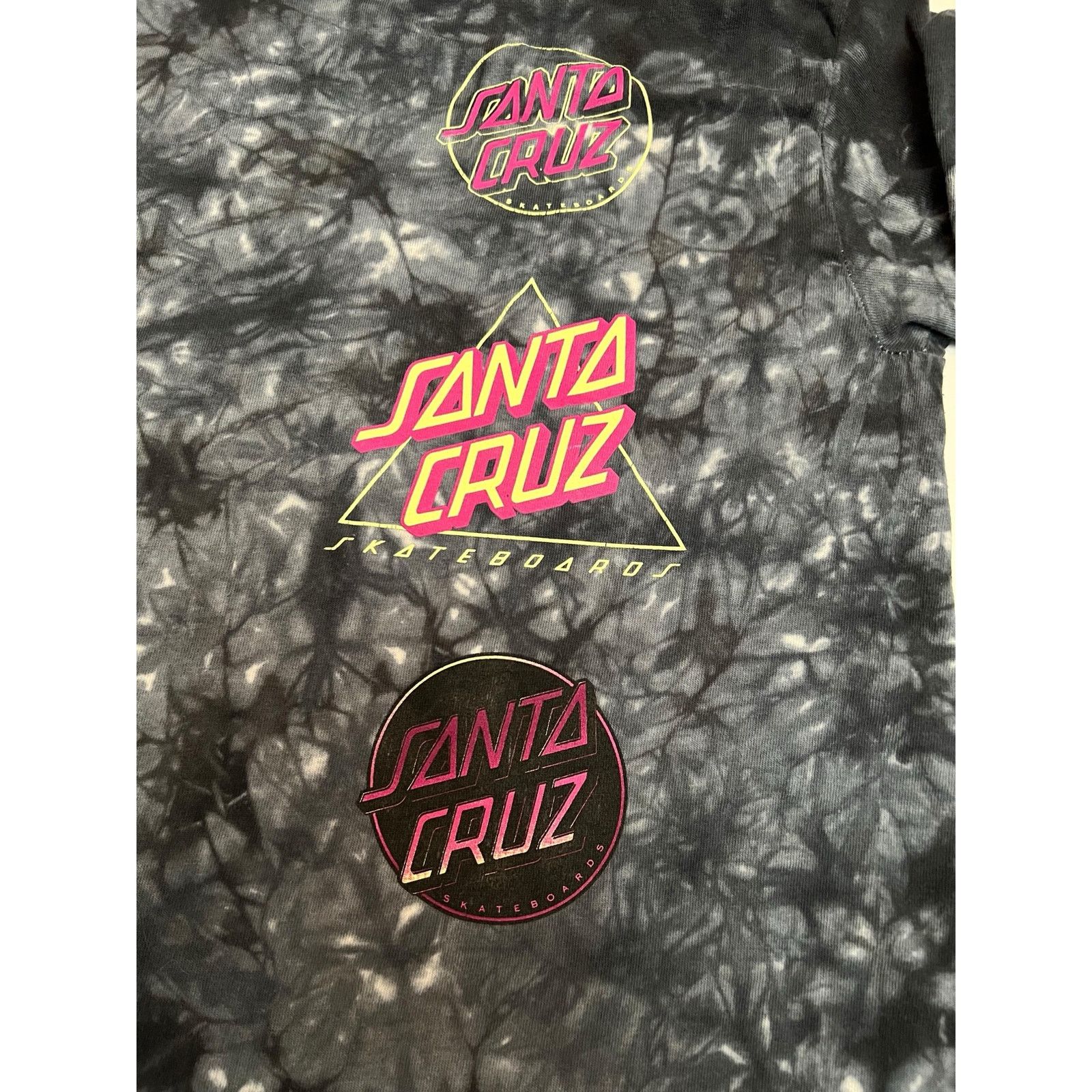 Santa Cruz Skateboards Santa Cruz All Genders Longsleeve Tye Dye Black & Gray Shirt Size US S / EU 44-46 / 1 - 8 Thumbnail