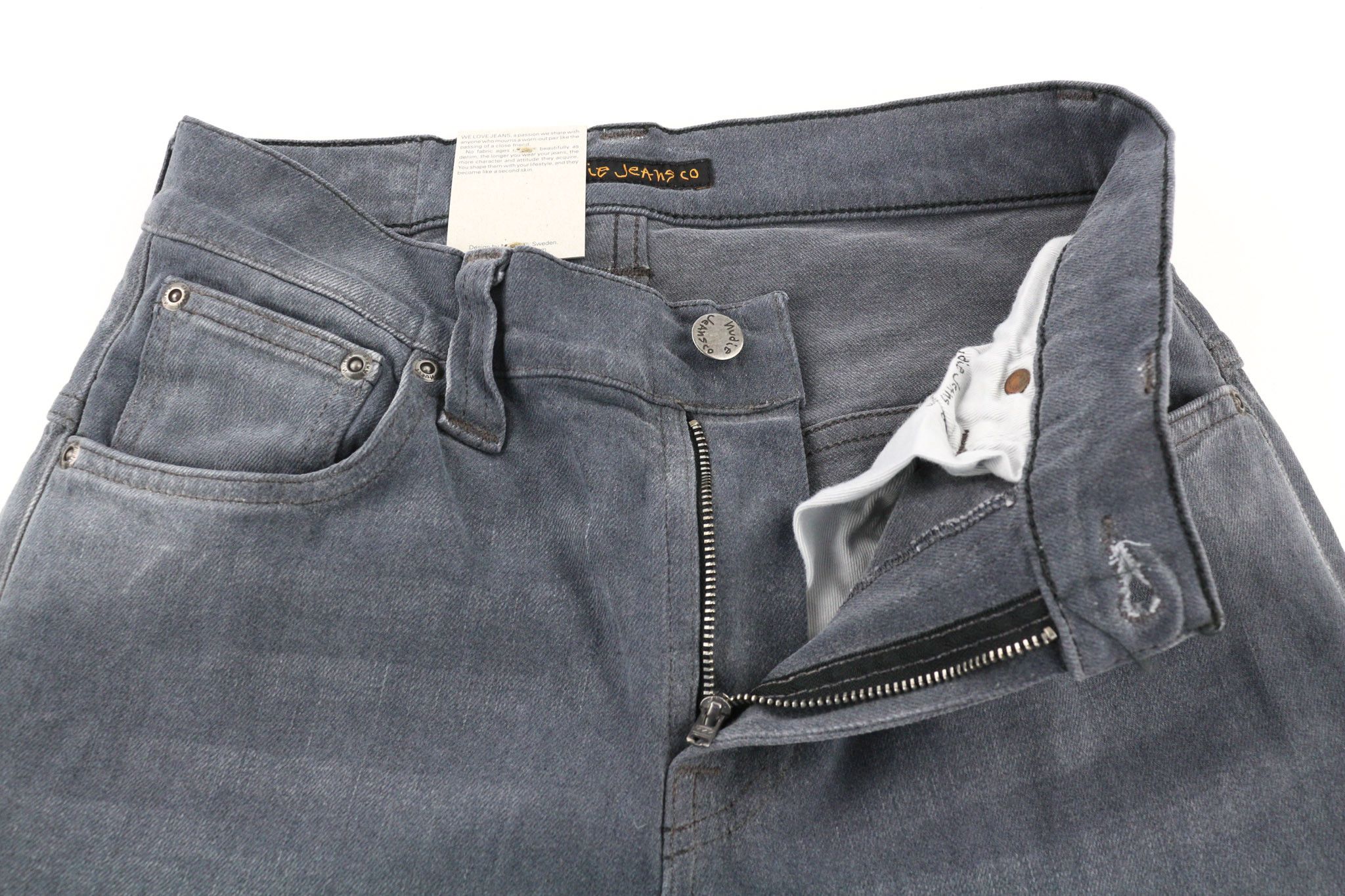 Nudie Jeans THIN FINN W28/L32 Grey Cotton Stretch Jeans 80633 Size US 28 / EU 44 - 4 Thumbnail