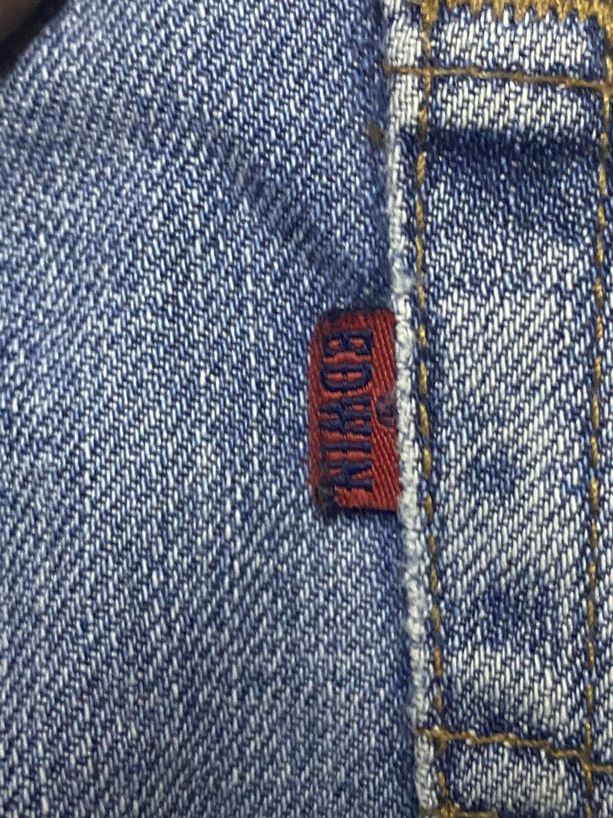 Edwin Vintage Edwin 503 Faded Wash Patches Distressed Loose Jeans Size US 35 - 10 Thumbnail