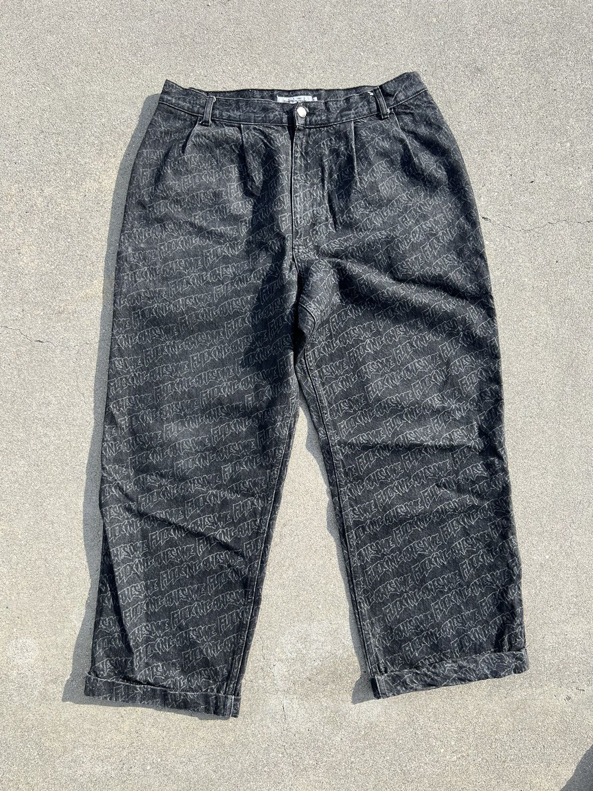 Fucking Awesome Allover Logo Print Jeans