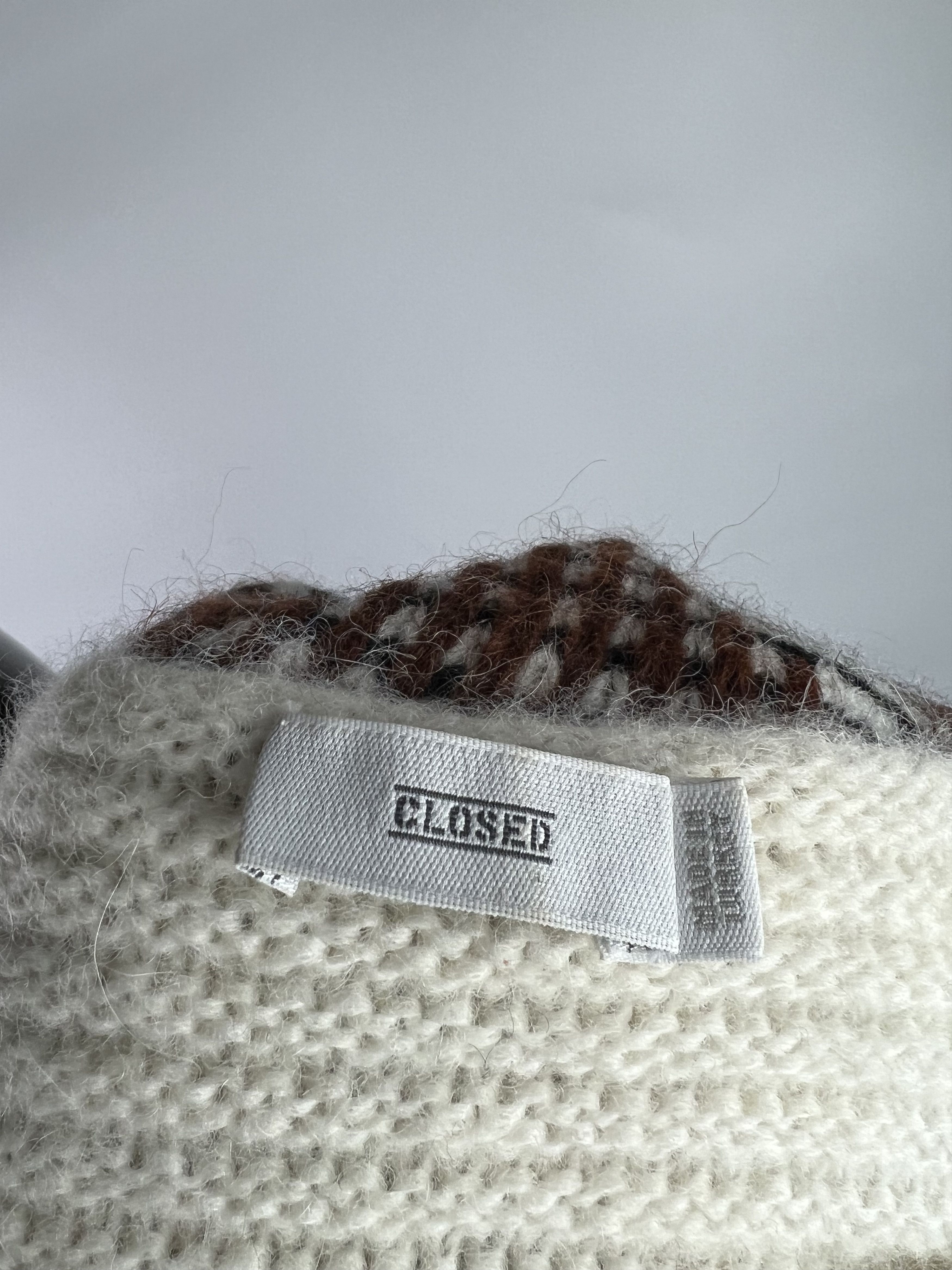 CLOSED Closed Alpaca Wool Mohair Ribbed Striped Sweater Size XS/S Size XS / US 0-2 / IT 36-38 - 7 Thumbnail