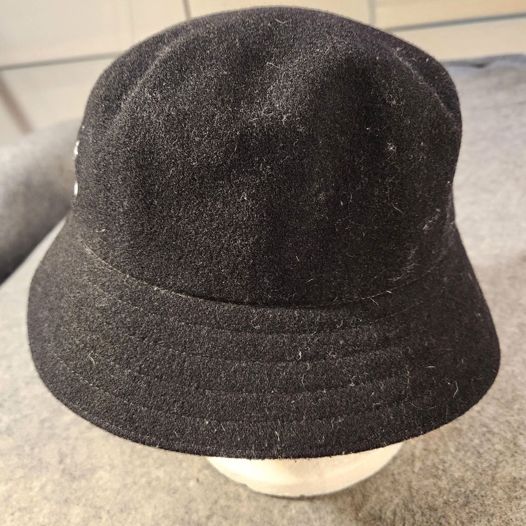Kangol VINTAGE Kangol Hat Bucket Mens Medium Black Wool Lahinch Street Hip Hop Size ONE SIZE - 2 Thumbnail