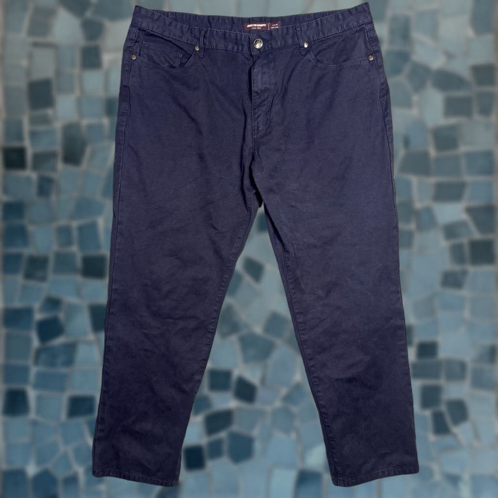 Johnston & Murphy Johnston & Murphy Pants Men's 40x30 Chino Flat Front Canvas Brushed Navy Twill Stretch Classic Slax? Size US 40 / EU 56 - 1 Thumbnail
