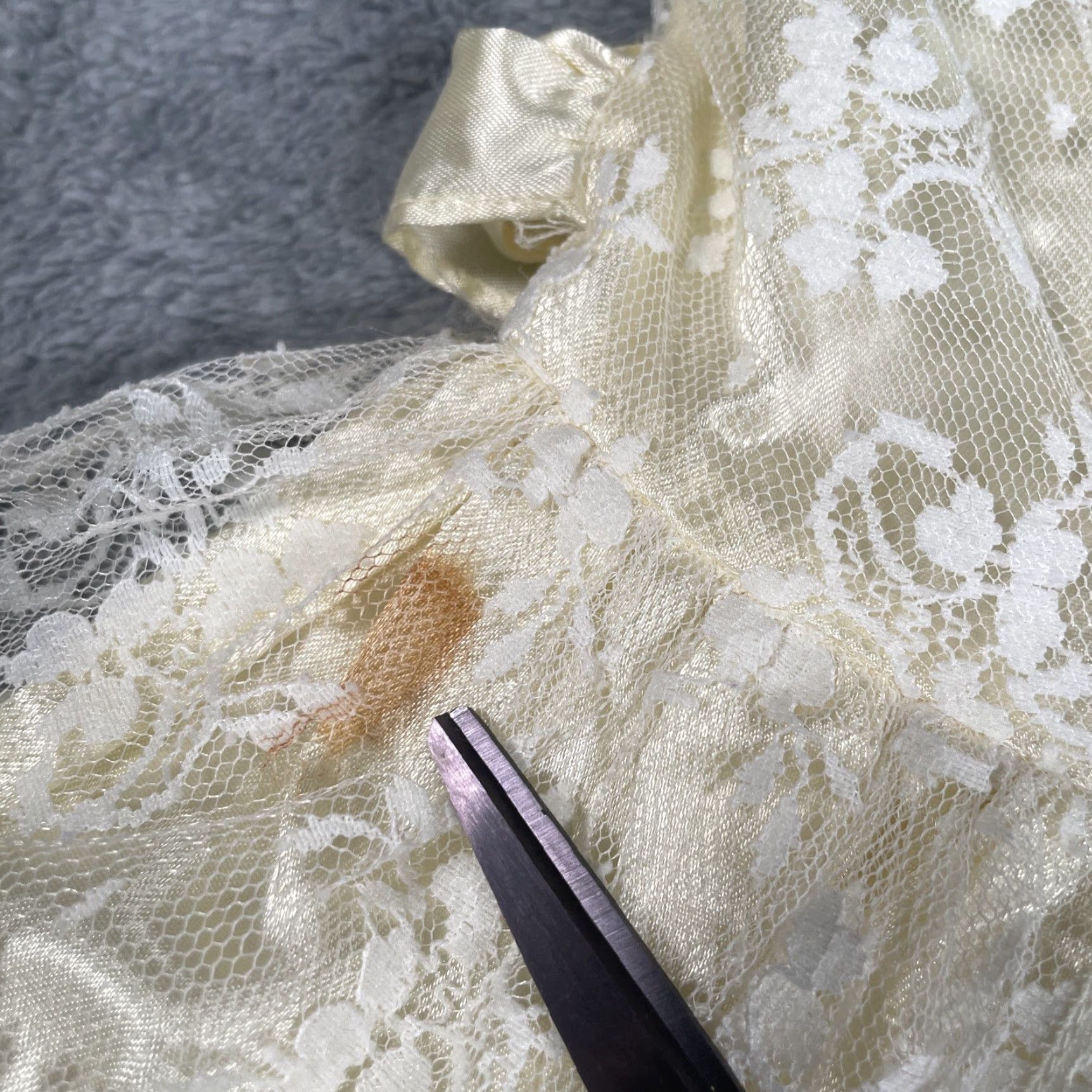Vintage VINTAGE Gunne Sax Jessica McClintock Lace Ruffled Collar DRESS Size 7 CREAM Prairie Victorian 1970s Juniors Special Occasion Womens Size M / US 6-8 / IT 42-44 - 7 Thumbnail