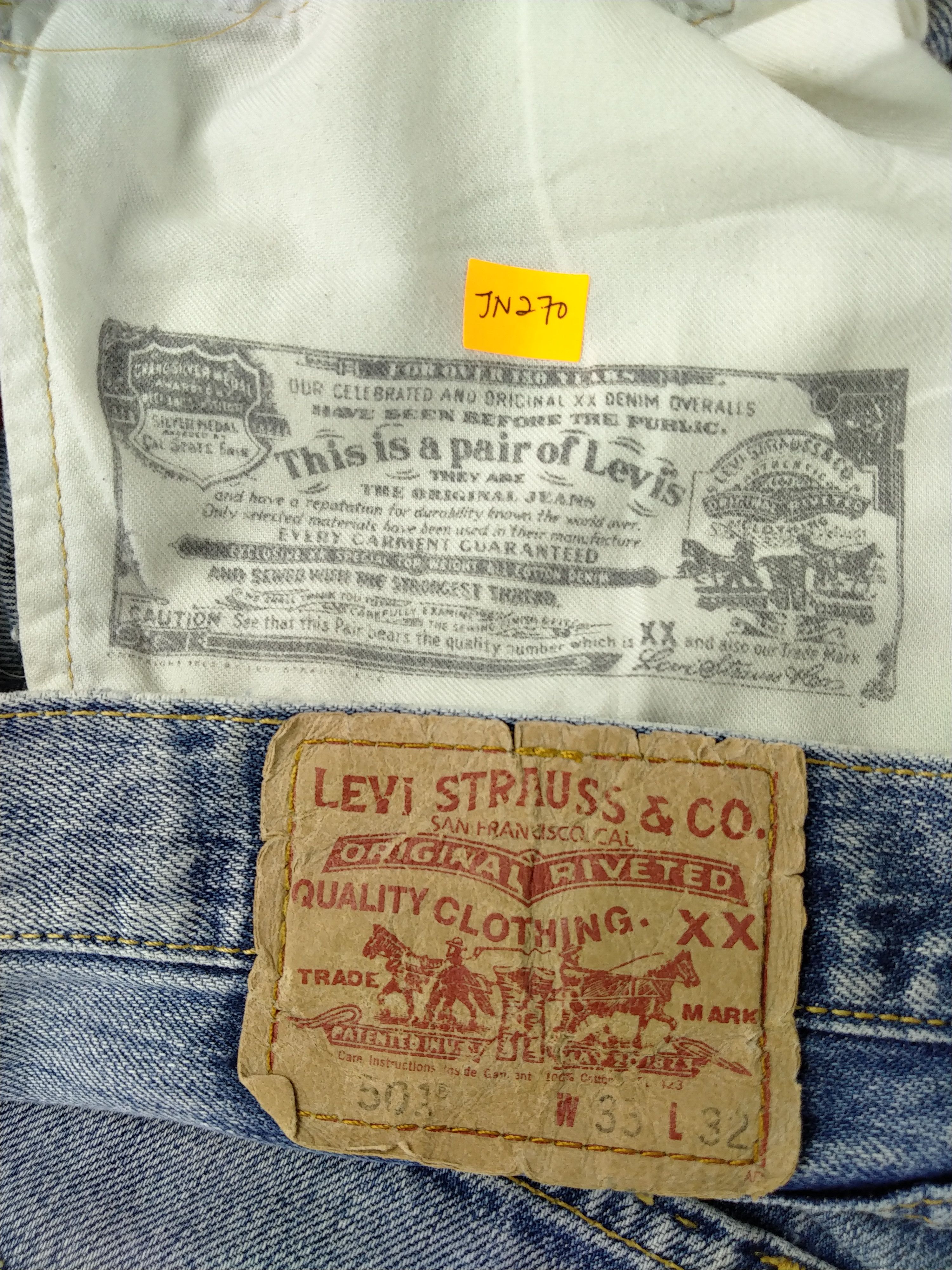 Japanese Brand Blue Distressed Vintage Levi's 501 34x28.5 Denim -JN270 Size US 34 / EU 50 - 9 Thumbnail