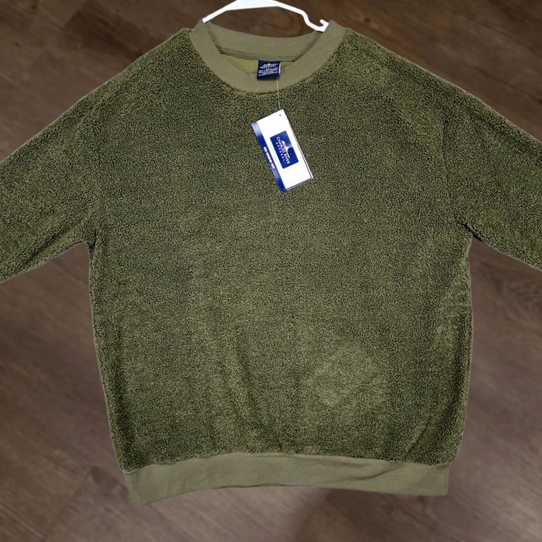 Vintage Charles River Apparel Sweatshirt Mens XL Green Crew Neck Fleece Shearling Pullover NEW Size US XL / EU 56 / 4 - 1 Thumbnail