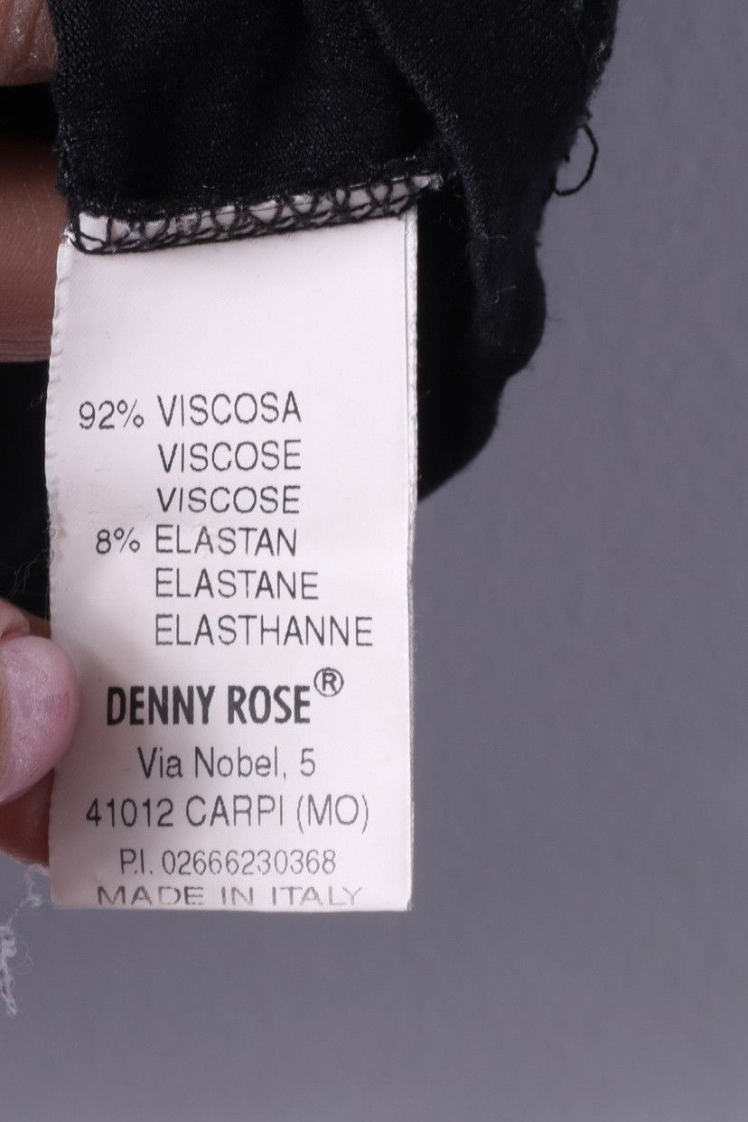 Vintage Denny Rose Womens S Shirt Black Graphic Italy 1447 Size S / US 4 / IT 40 - 4 Thumbnail
