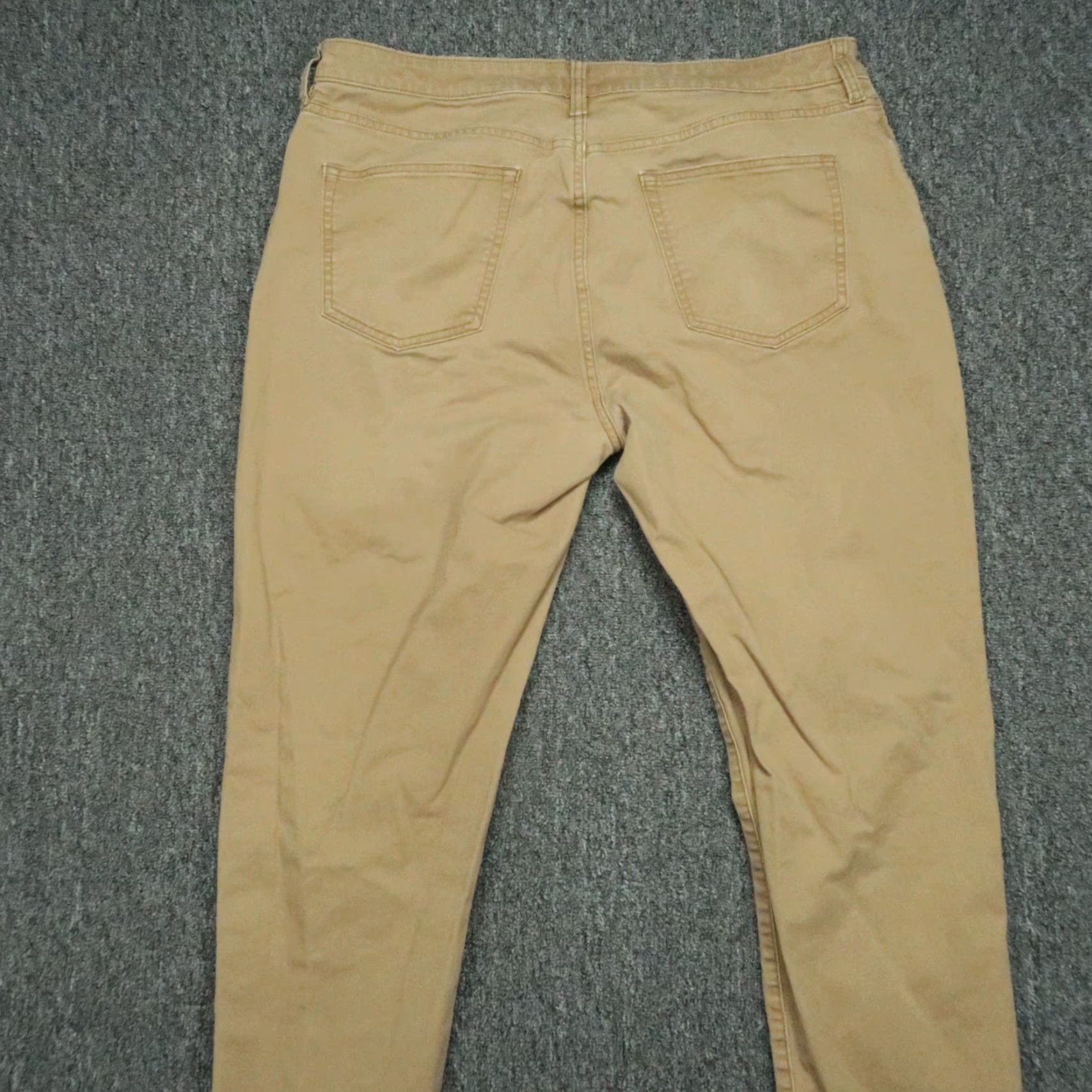 Vintage Flint & Tinder Pants Mens 36x26 Slim Fit Chino 5-Pocket Design Brown Tan Trousers Size US 36 / EU 52 - 5 Thumbnail