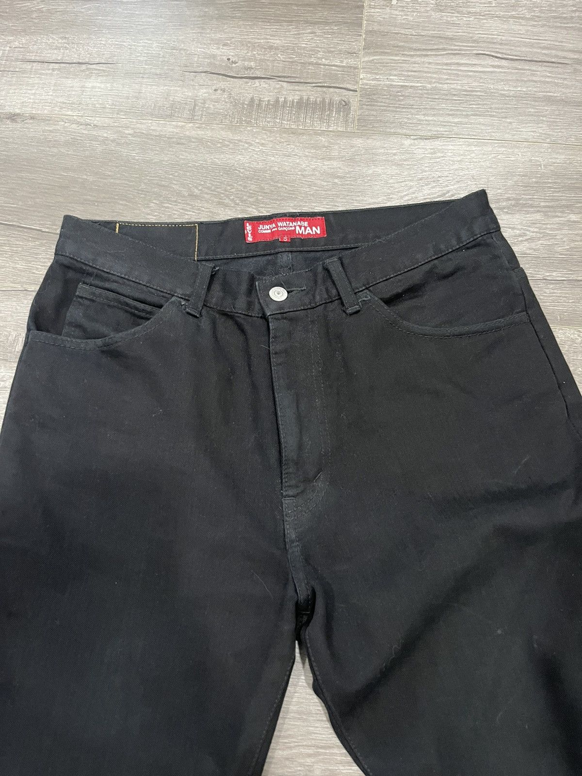 Comme des Garcons × Junya Watanabe Junya Watanabe Black Leather Patch Jeans Size US 32 / EU 48 - 6 Thumbnail