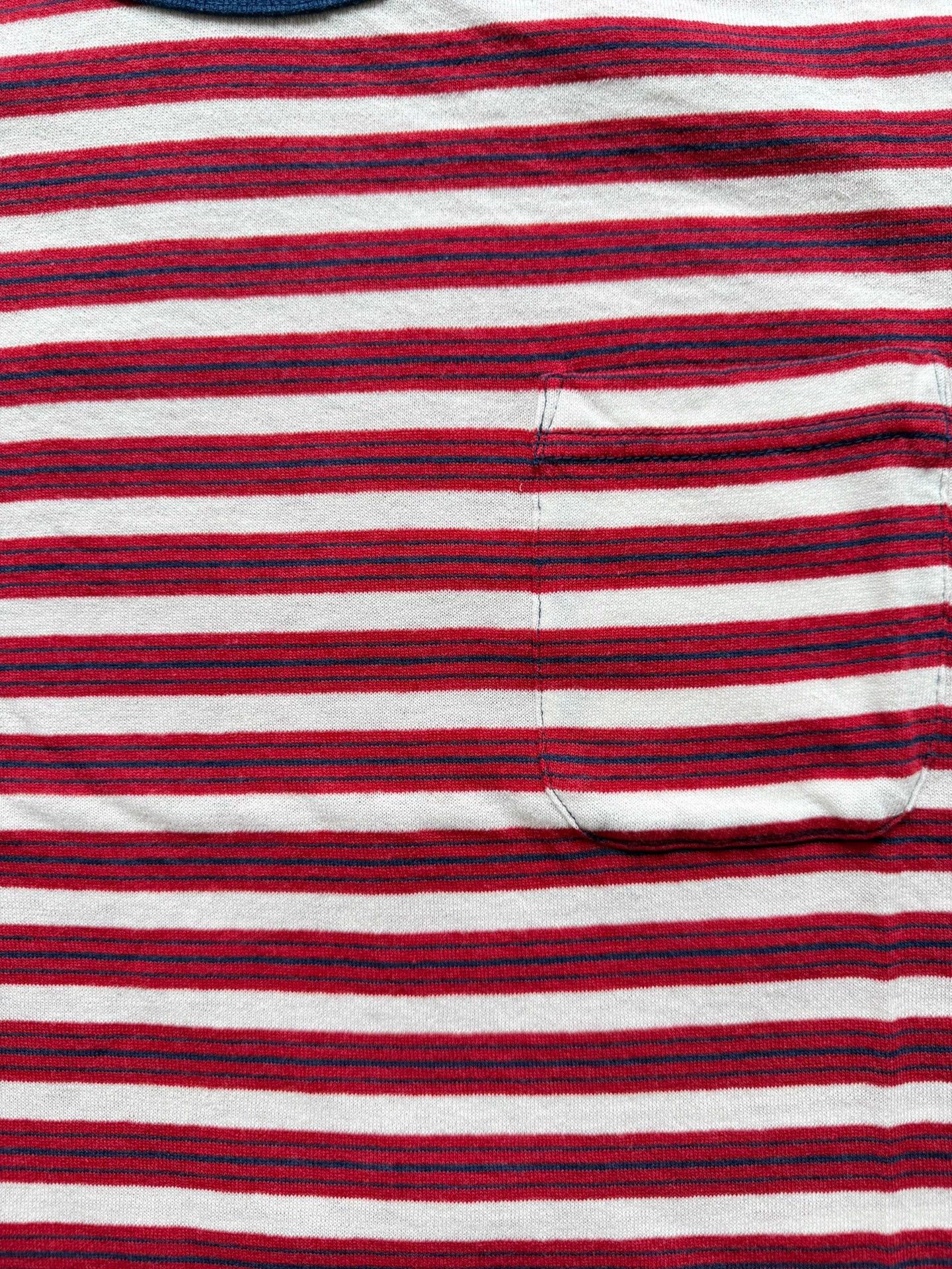 Visvim visvim 26ss mondo border tee s/s fine wool striped red 3 Size US L / EU 52-54 / 3 - 3 Thumbnail