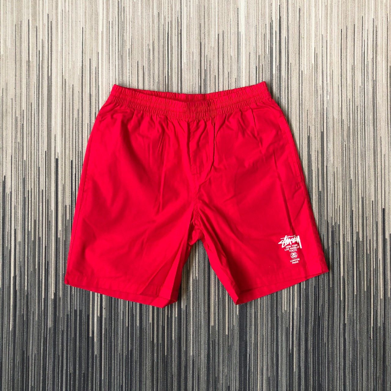 image of Stussy x Vintage World Tour Shorts in Red, Men's (Size 30)