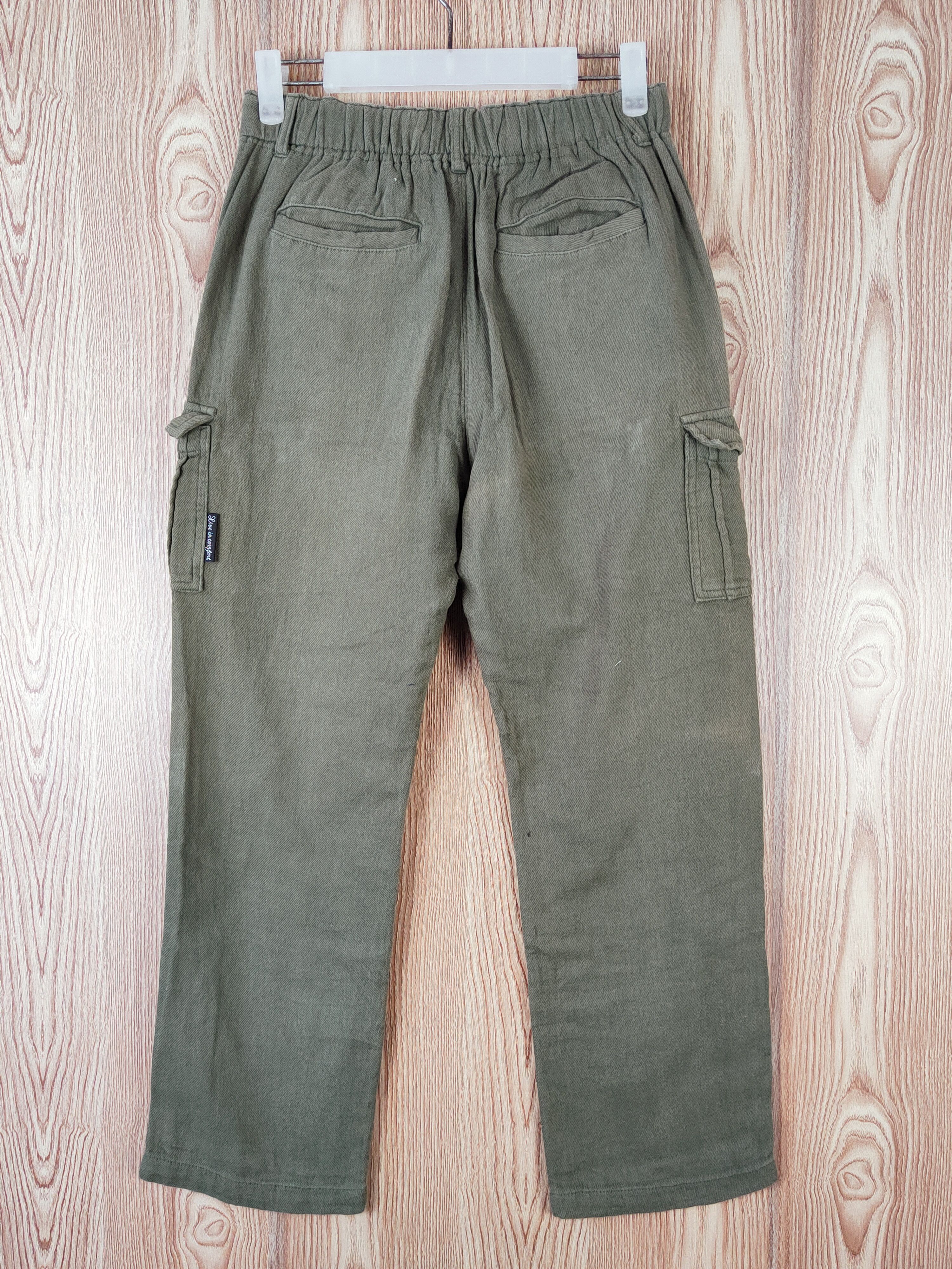 Japanese Brand Live in Comfort Green Multipocket Cargo Pants #W445 Size US 27 - 7 Thumbnail