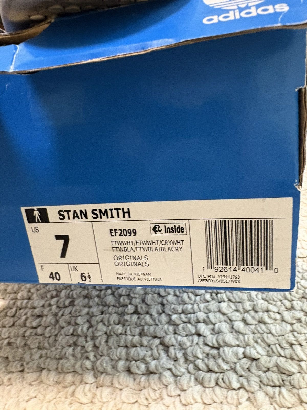 Adidas Adidas Stan Smith Cloud WhiteCloud WhiteCrystal Whit Size US 7 / EU 40 - 6 Thumbnail