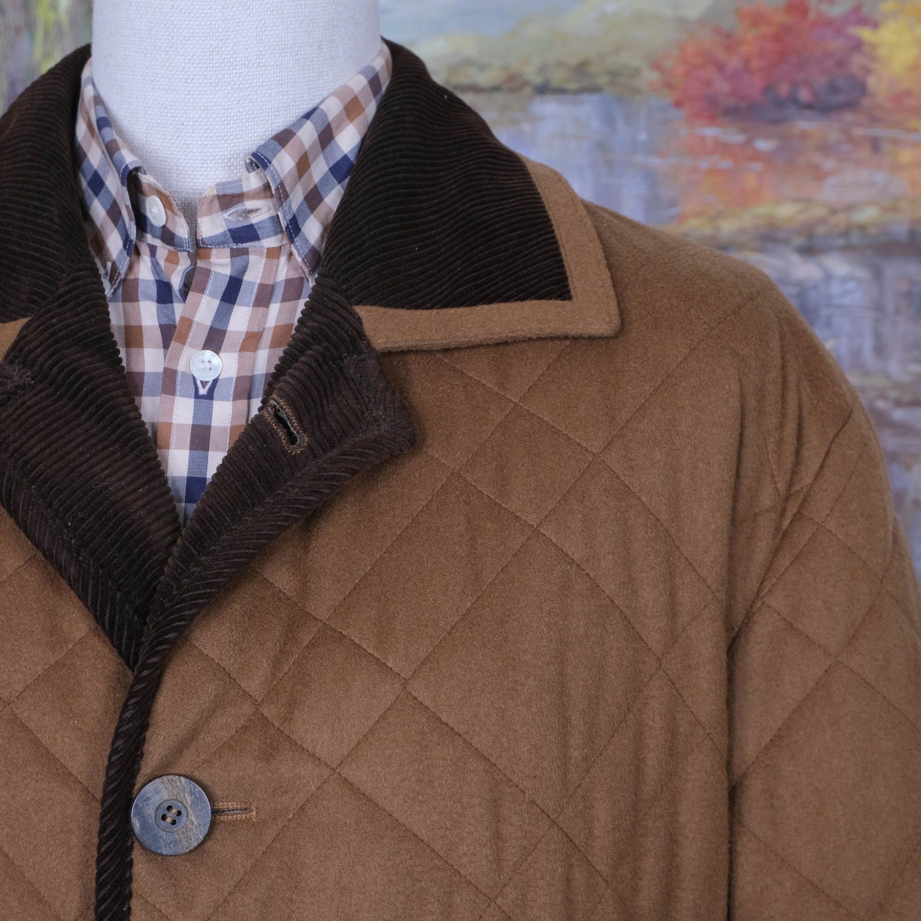 Other Steinbock, brown quilt jacket, size XXL, wool fabric Size US XXL / EU 58 / 5 - 2 Thumbnail