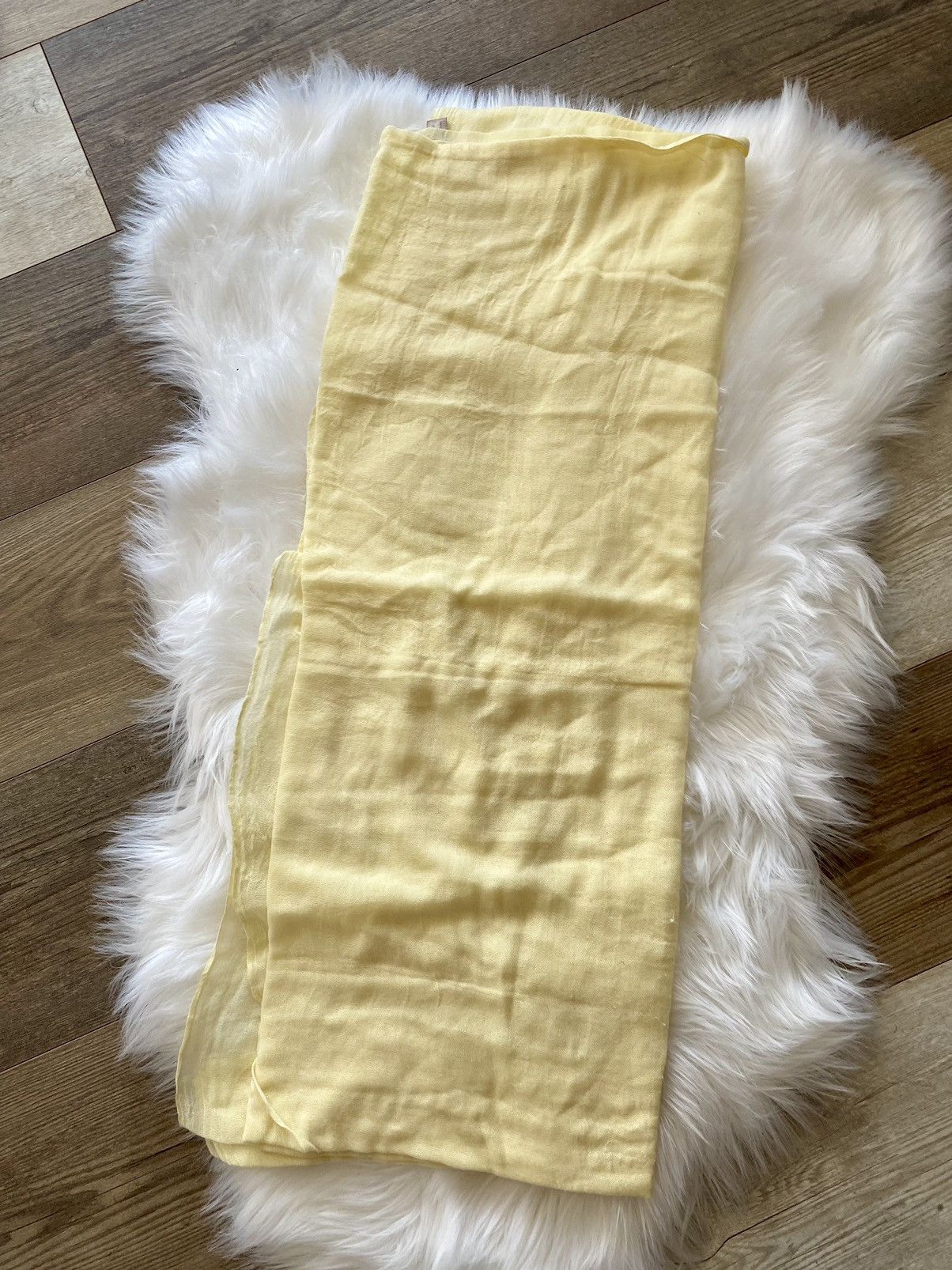Vintage VINTAGE SOLID YELLOW COTTON PULLOVER SCARF Size ONE SIZE - 3 Thumbnail
