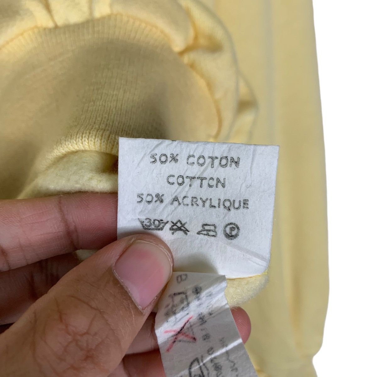 Japanese Brand 80’s CATHERINE Made in France Yellow Sweatshirt #1540-C69 Size M / US 6-8 / IT 42-44 - 13 Thumbnail
