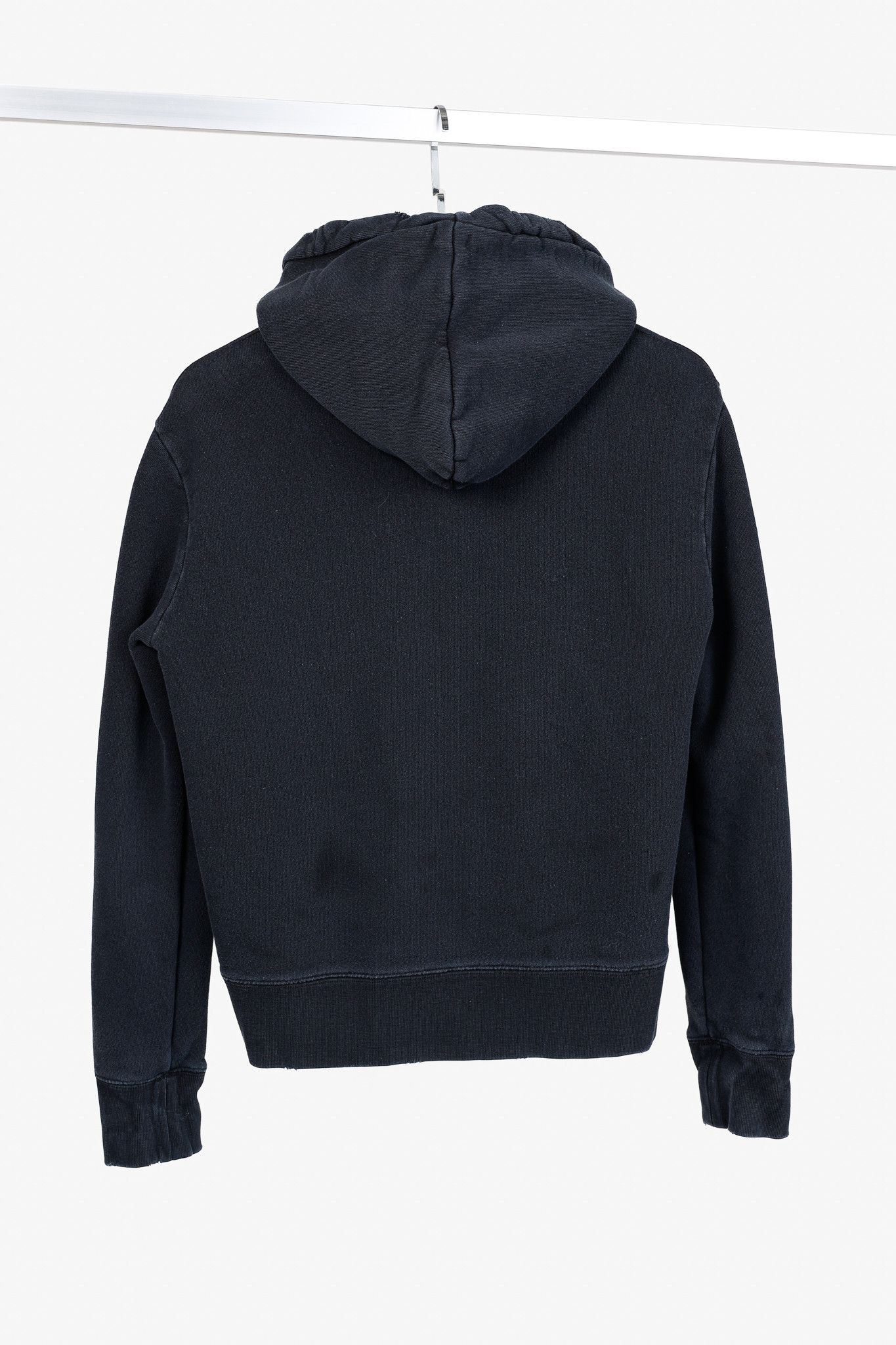 Gucci Gucci Black Distressed-Effect Logo-Print Cotton Hoodie Size US XS / EU 42 / 0 - 2 Thumbnail