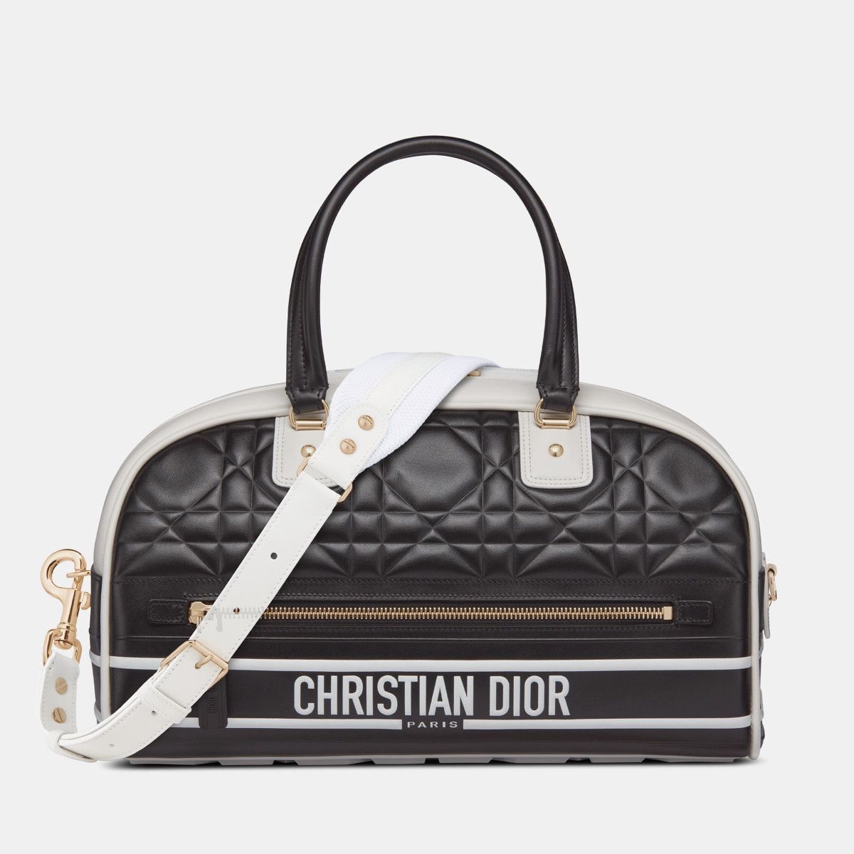 Dior o1bcso1str1124 Size: OS /Vibe Zip Bowling Bag in Black/White Size ONE SIZE - 2 Thumbnail