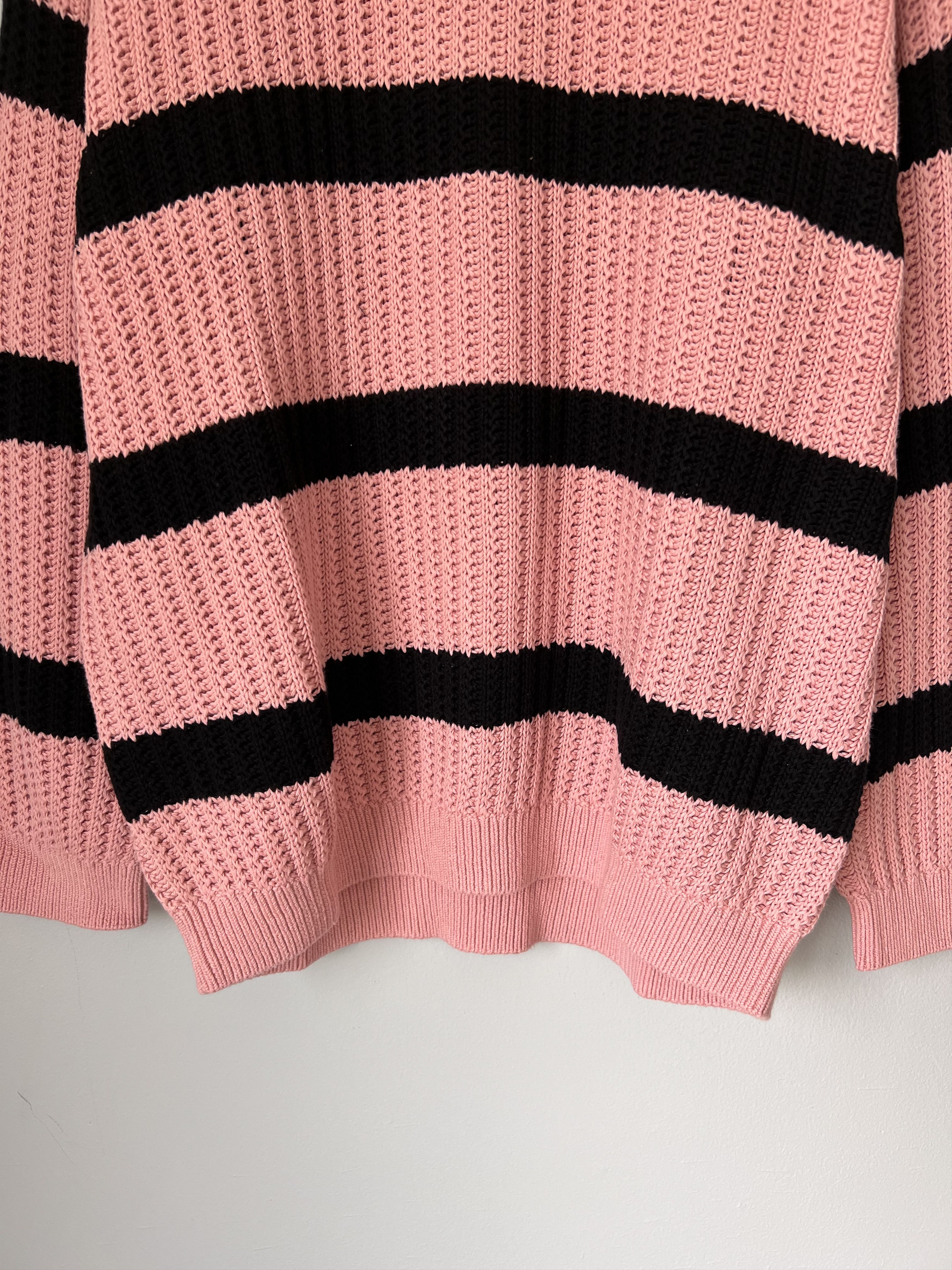 Supreme Supreme Loose Gauge Small Box Logo Sweater in Pink Stripe Size US XL / EU 56 / 4 - 3 Thumbnail