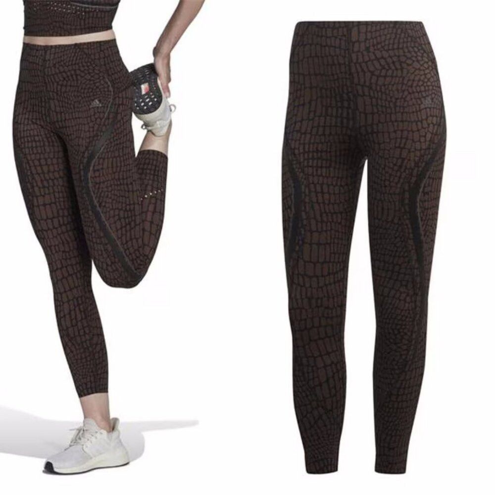 Adidas NWT New $140 Adidas TLRD HIIT Croco Luxe Training 7/8 Leggi Size 28" / US 6 / IT 42 - 1 Thumbnail