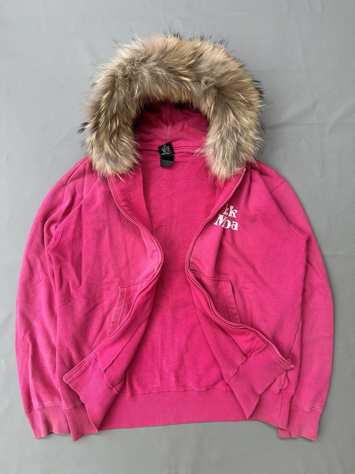 20471120 × Japanese Brand BLACK MAMBA OVER THE HILL ZIP FUR HOODIE PINK COLOUR Size US XL / EU 56 / 4 - 7 Thumbnail