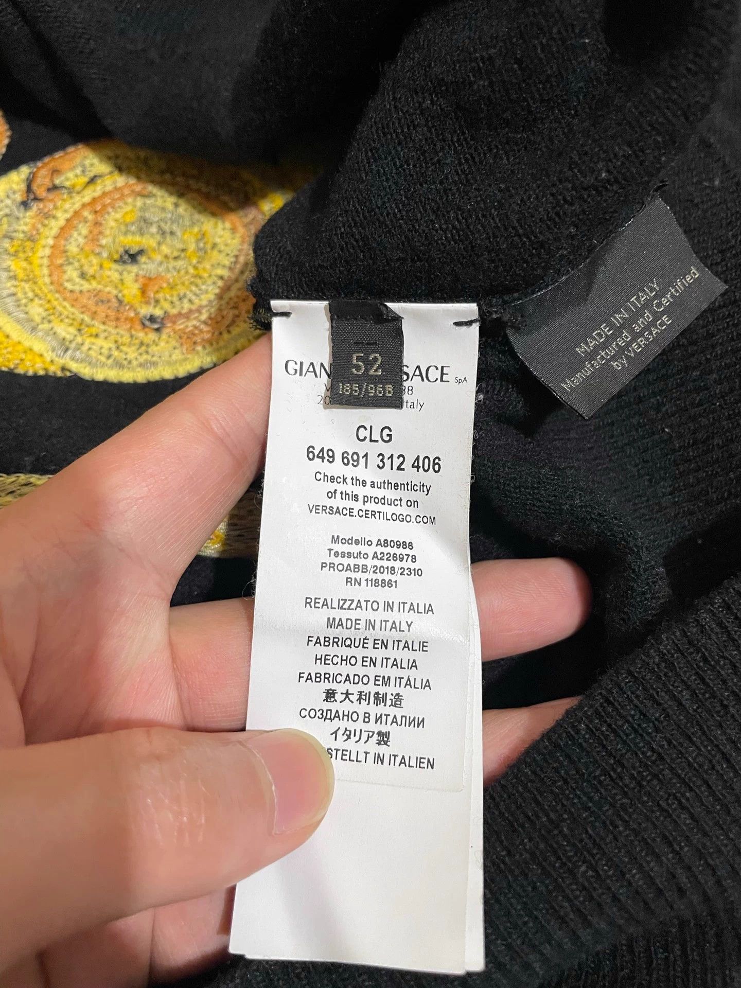 Versace Versace Classic Angel Medusa Intarsia Wool Knit Sweater XL Size US L / EU 52-54 / 3 - 8 Thumbnail