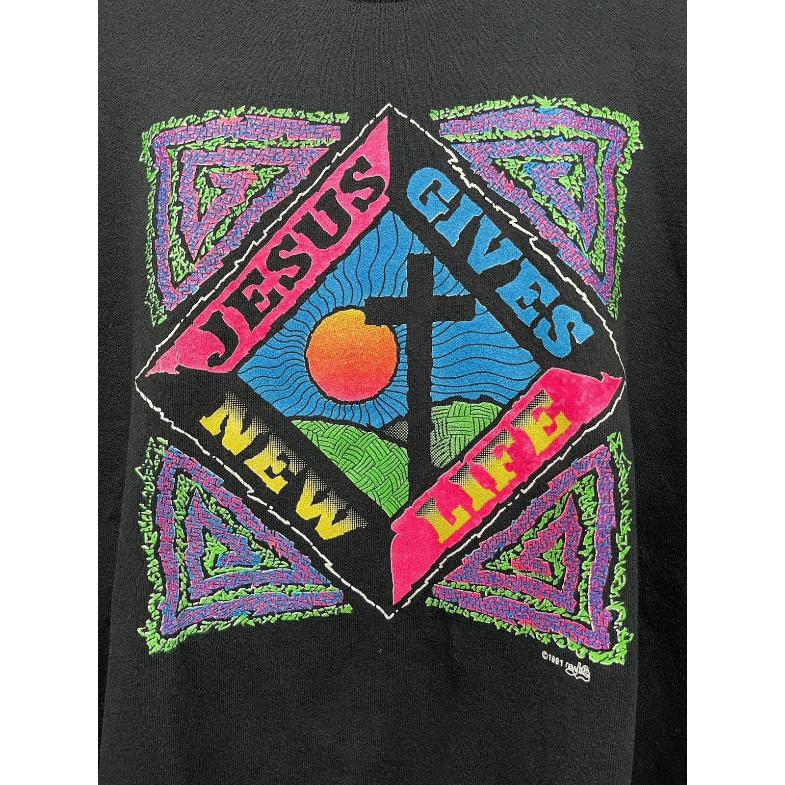 Lee VINTAGE 1991 JESUS GIVES NEW LIFE SWEATSHIRT XL LEE MADE IN Size US XL / EU 56 / 4 - 3 Thumbnail