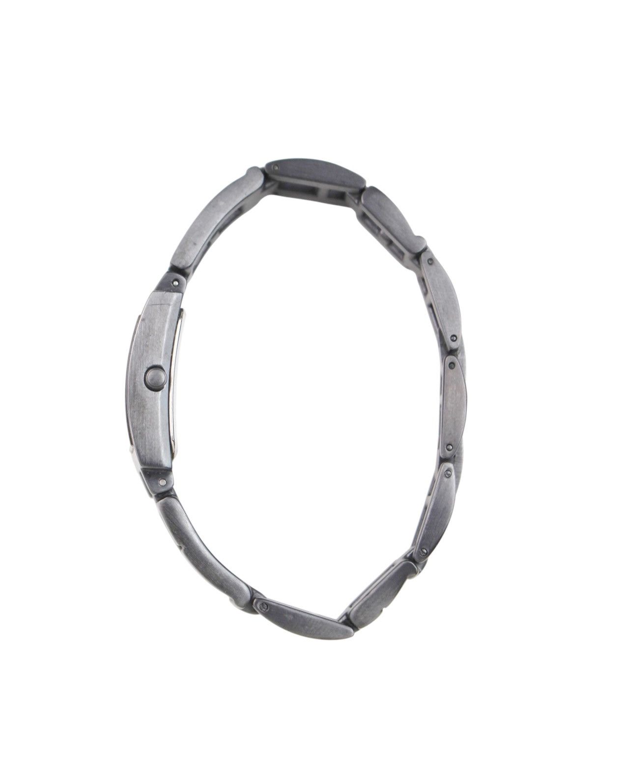 Guess 2000S GUESS GUNMETAL GEOMETRIC LINK BRACELET WATCH Size ONE SIZE - 6 Thumbnail