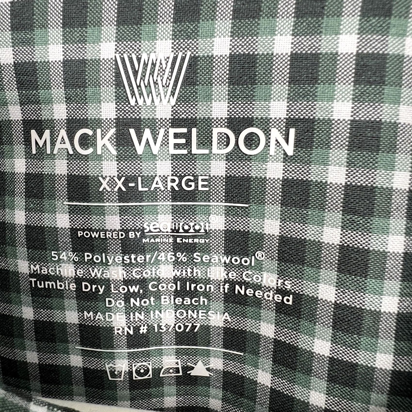 Vintage NWT Mack Weldon Airflex Shirt - Green Gingham - 2XL - Button-Up Mens Size US XXL / EU 58 / 5 - 6 Thumbnail