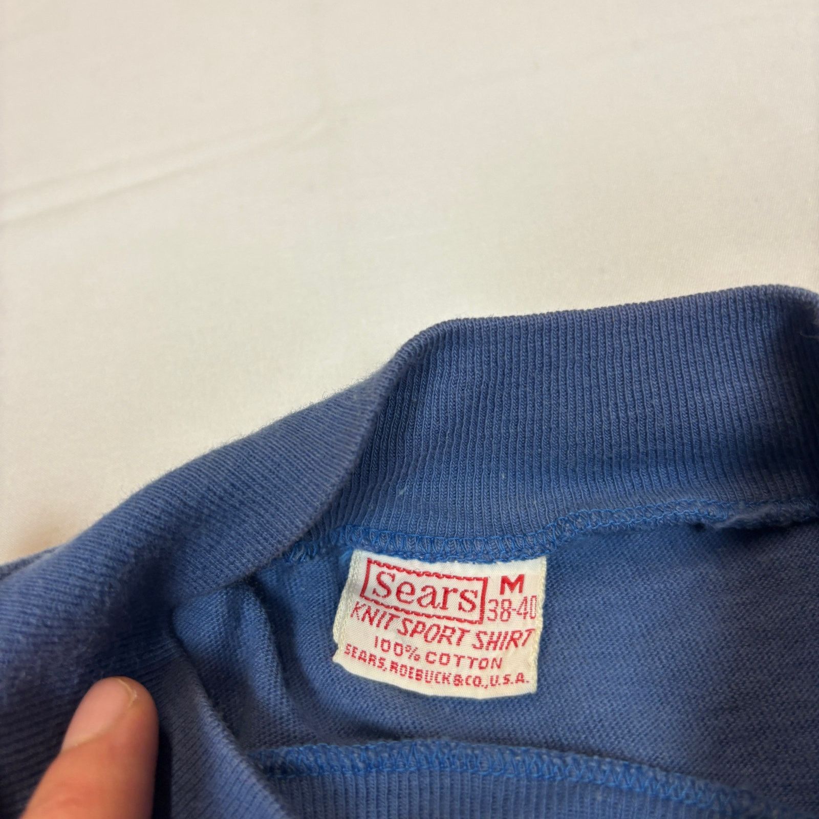 Sears Vintage 60s Sears Knit Sport Pocket Tee Shirt Men's Medium Size US M / EU 48-50 / 2 - 7 Thumbnail