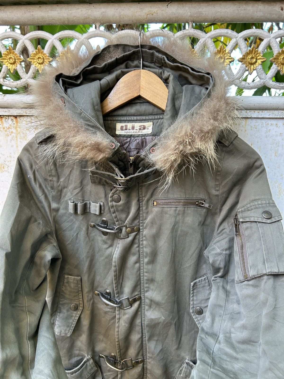 If Six Was Nine Vintage Y2k D.I.A Parka Fur Jacket *ifsixwasnine Lgb Style Size US XXS / EU 40 - 4 Thumbnail