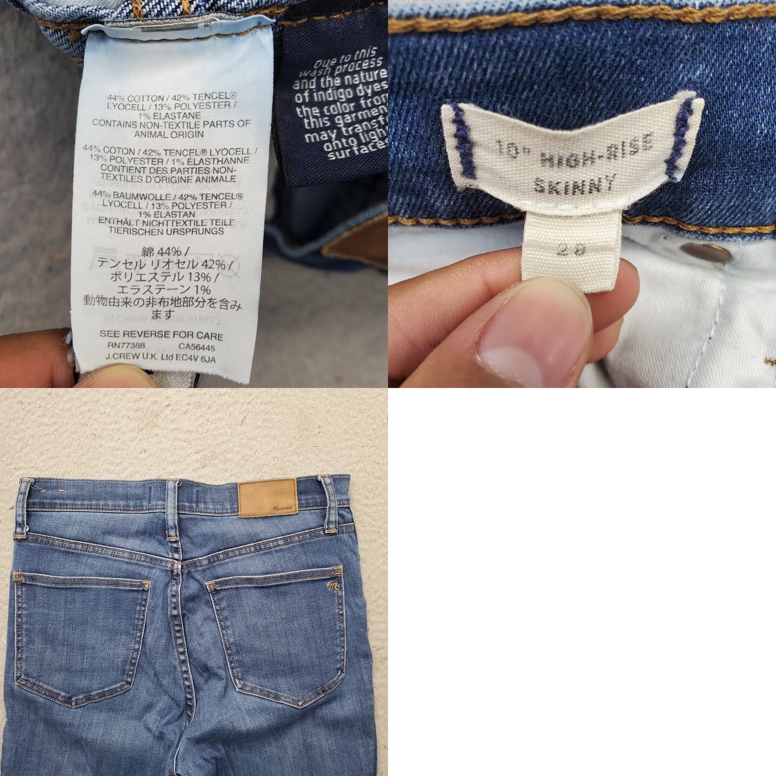 Madewell Madewell Jeans Womens Size 28 Blue Denim Skinny High Rise 5-Pocket Leg Vintage No Size 28" / US 6 / IT 42 - 8 Thumbnail