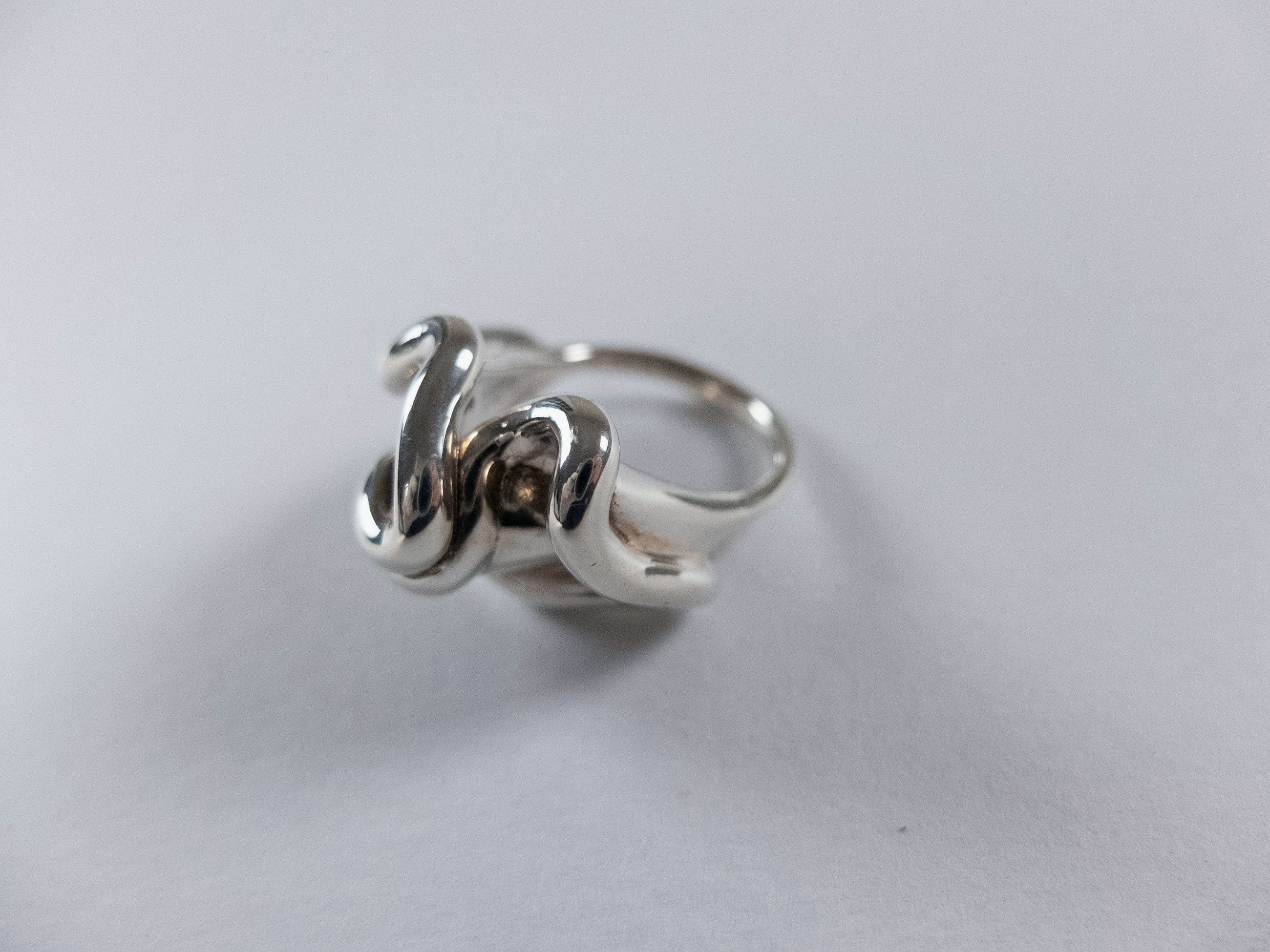 Bottega Veneta BOTTEGA VENETA Whirl Sterling silver abstract ring Size 9 19 Size ONE SIZE - 5 Thumbnail
