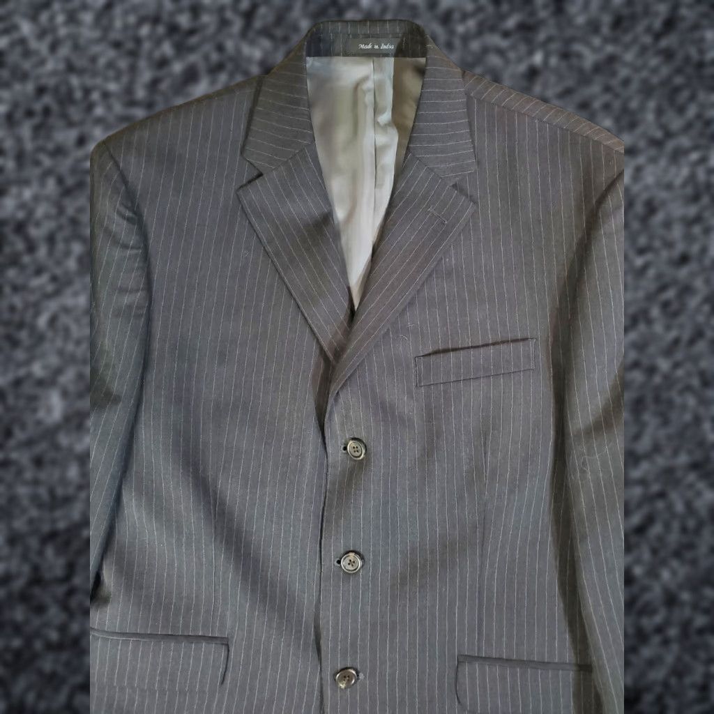 Chaps Chaps Ralph Lauren Signature Blazer Jacket Mens Size 42S Gray 100% Wool Sports Coat Size 42R - 1 Thumbnail