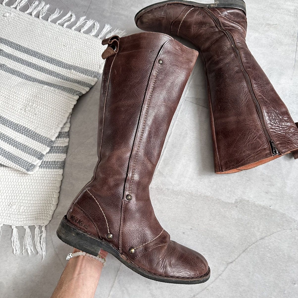 Marithe + Francois Girbaud 00s Kickers Boxing Biker Boots Moto Sneakers Bikkembergs Ash Size US 8 / IT 38 - 8 Thumbnail