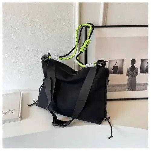 VIBE Unisex Large Nylon Crossbody Bag Size ONE SIZE - 3 Thumbnail