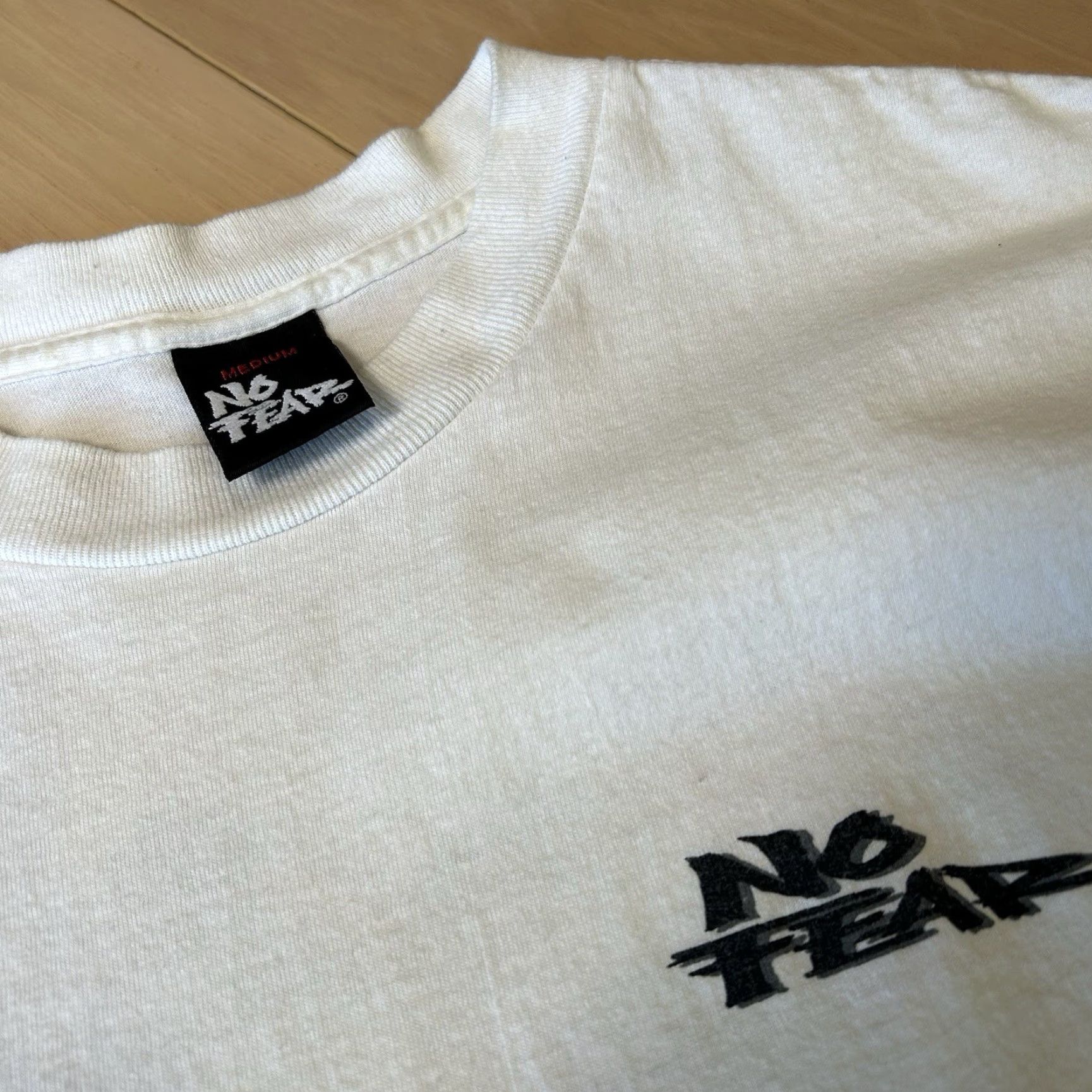 No Fear VINTAGE No Fear Dreams Unite Us 1996 White Tee Short Sleeve S/M Unisex Cotton Graphic Tee 1990s Sportswear Beach Mens Womens Size US 29 - 4 Thumbnail