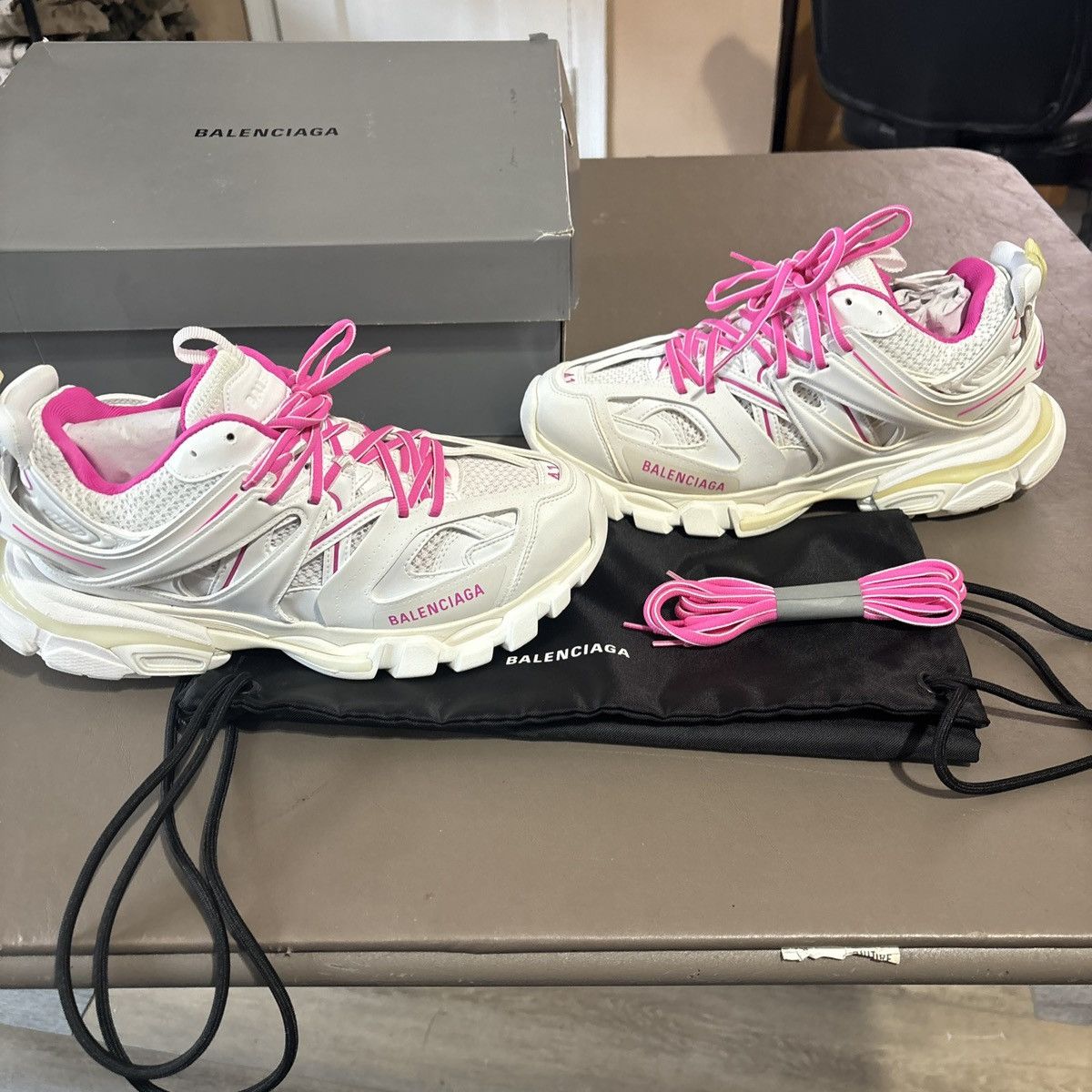 Balenciaga Balenciaga Track Trainer White Pink | Grailed